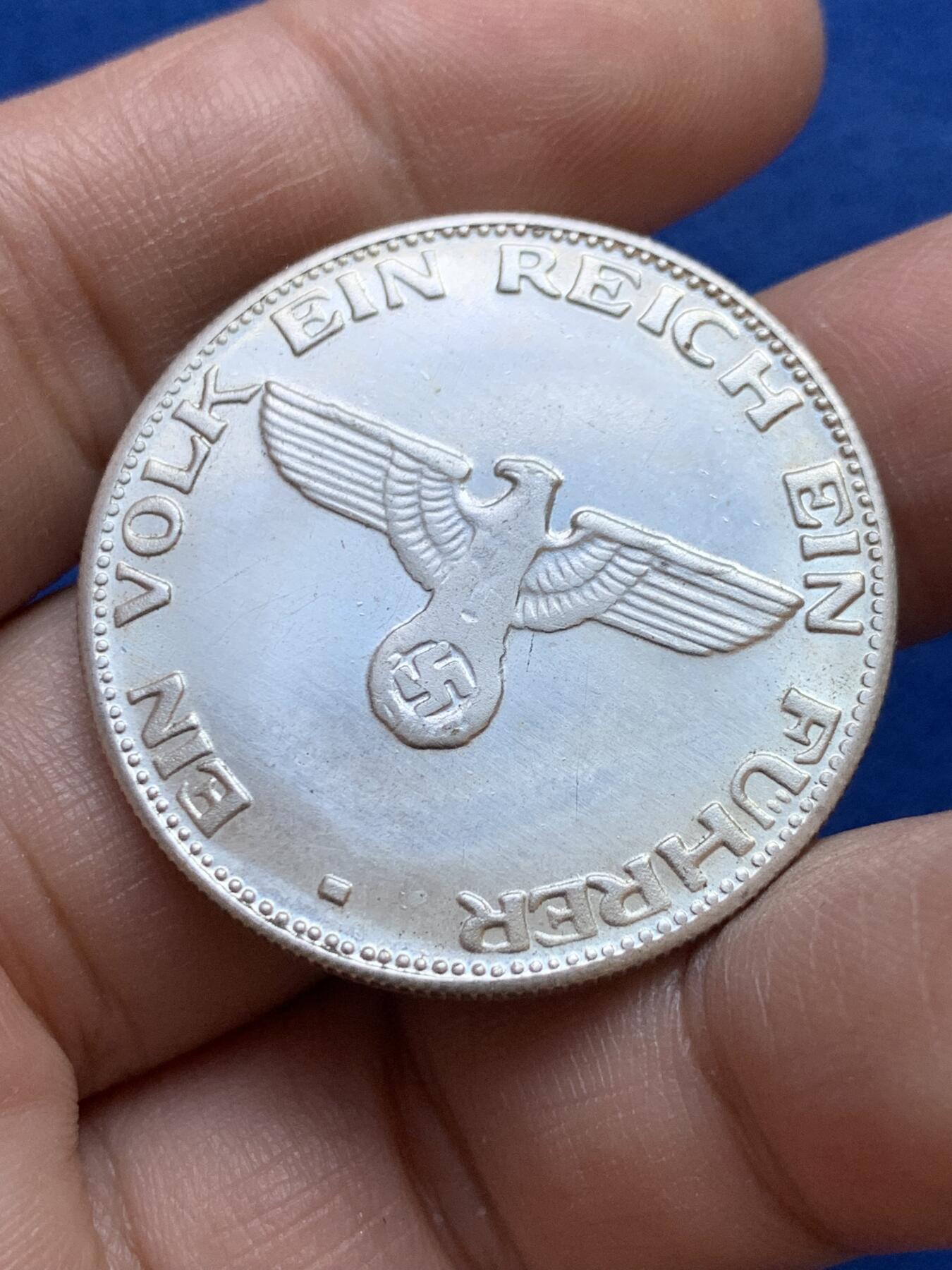 《竞宝斋》第439场 周日，周一，周二 3场连拍 （全场包邮） 后铸版 德国镀银纪念章 原光十足 C-405