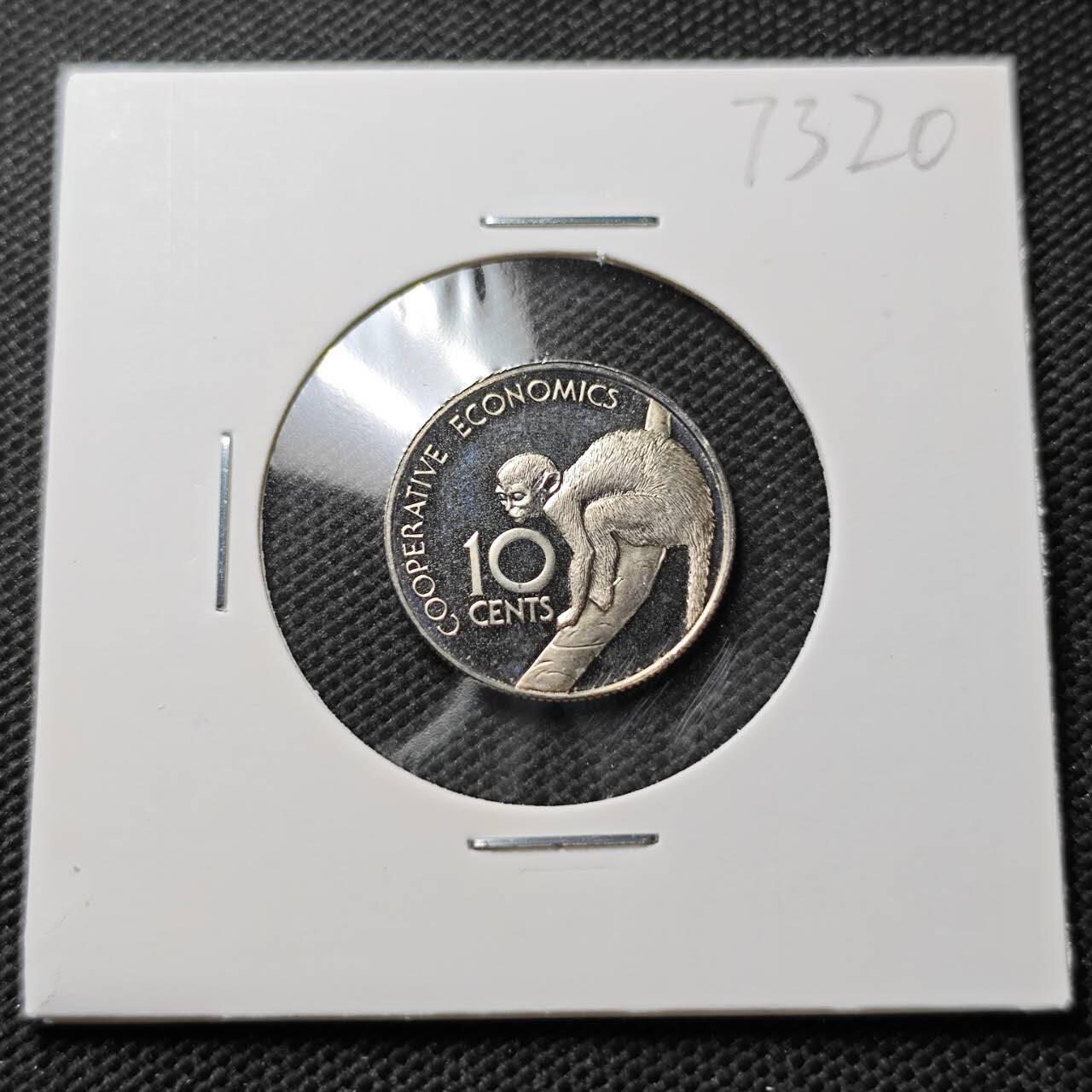 KK钱币收藏小铺  第373场  2月预留时间 周末发货  1979圭亚那10分精制币