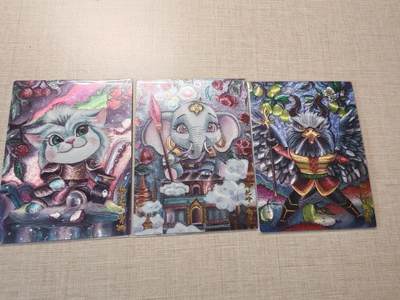 卡牌实验室开始第四次实验 - 【裸卡】【红月】狮驼岭三妖Q版一套