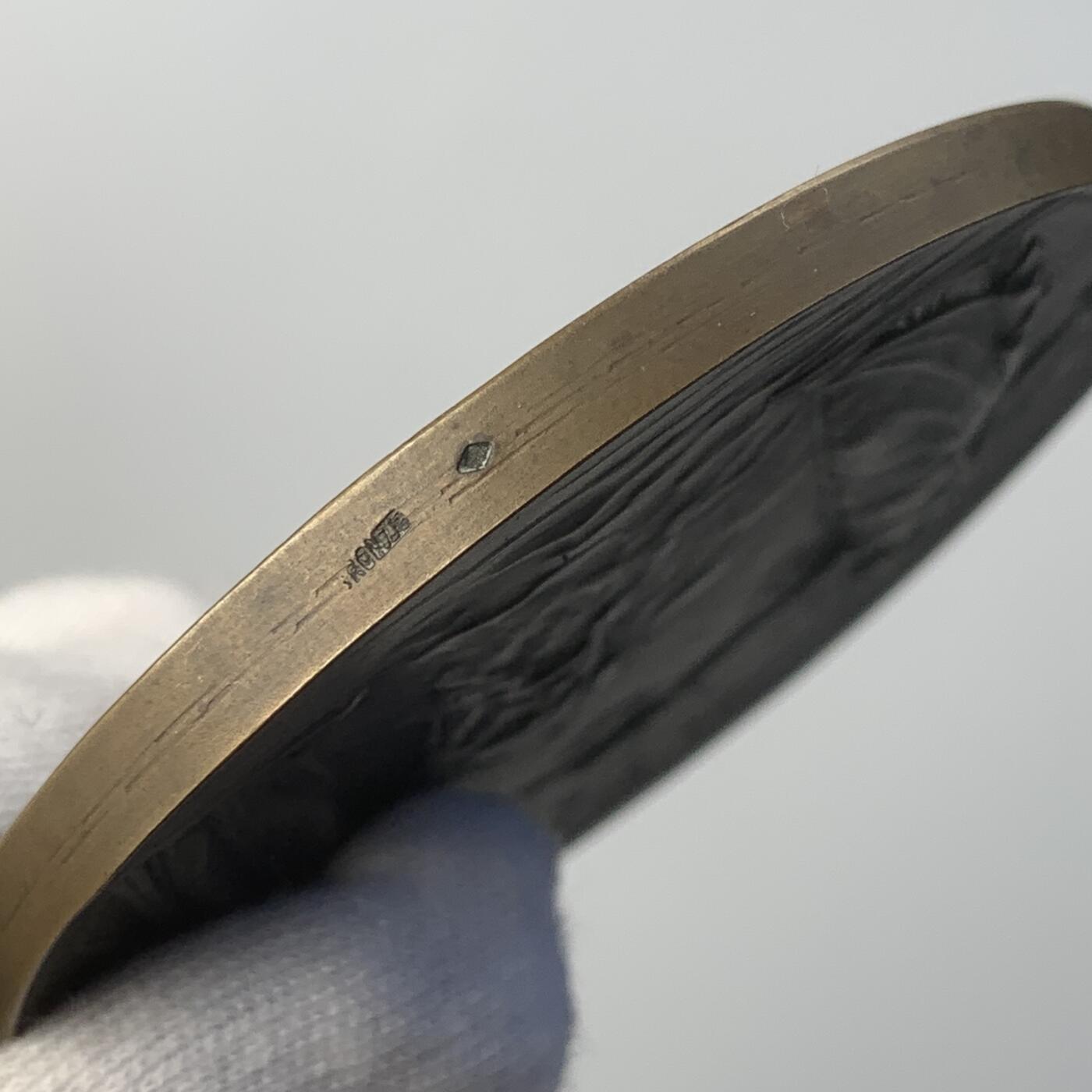 掌中浮雕-藏着的欧洲第042场 瑞士1905莱茵河大桥纪念大铜章，61mm