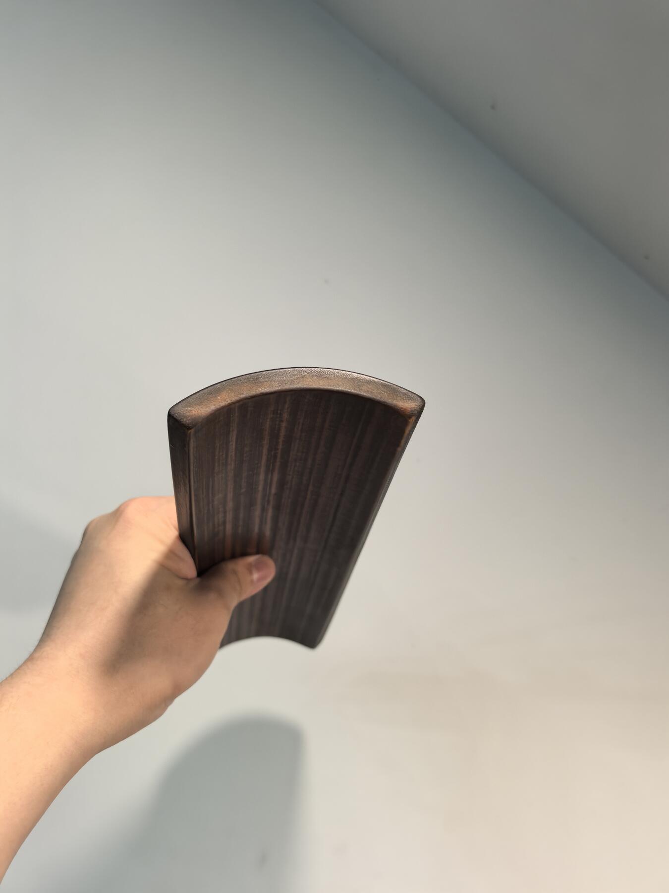 兰馨堂古玩杂项专场 竹雕诗文达摩图臂搁镇纸摆件 