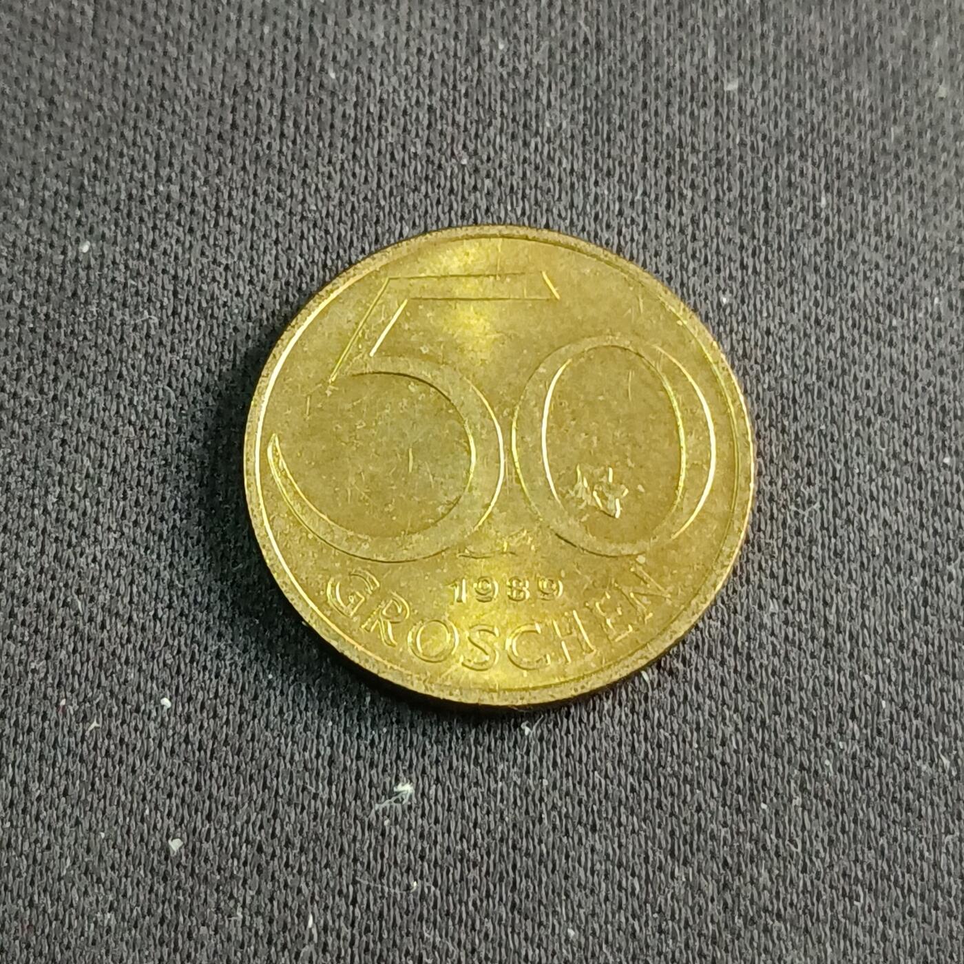 【游宝拍卖】乙巳蛇年88期 佣金1+6% 奥地利-50格罗申 1989年 原光好品