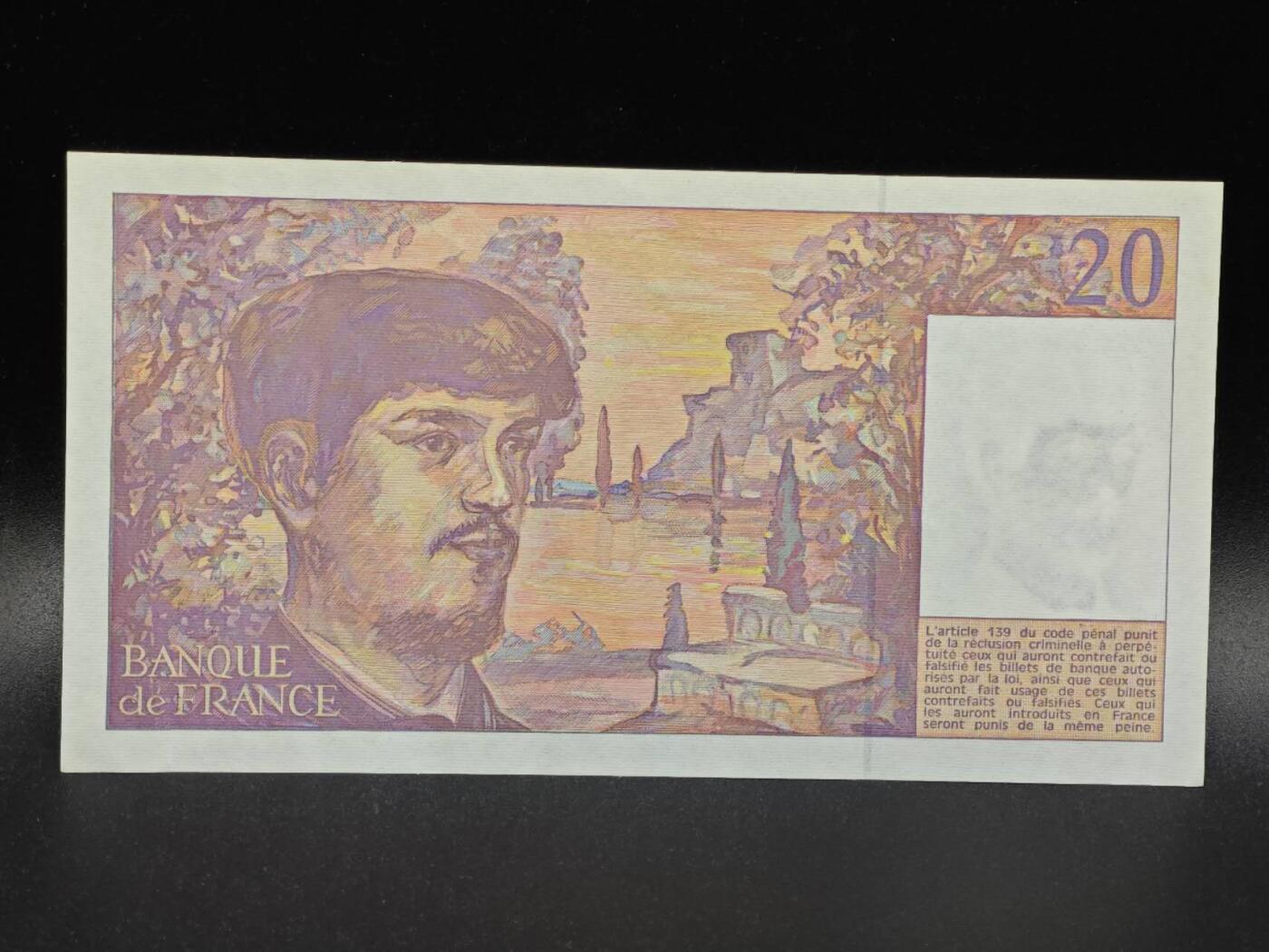 【淘币小摊】限时拍第八百拍  纸币场  满百包邮可预留两周  周一统一发货  法国1993年20法郎