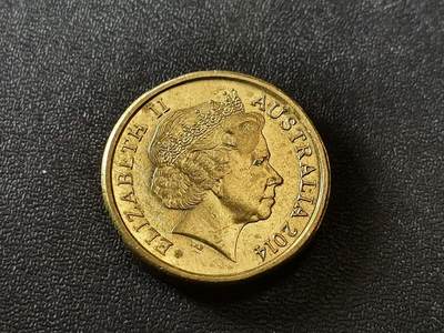 世界各国普、纪币捡漏专场(第十九场) - 【绝版】2014年澳大利亚伊丽莎白二世女王老年头像／土著老人2澳元厚币