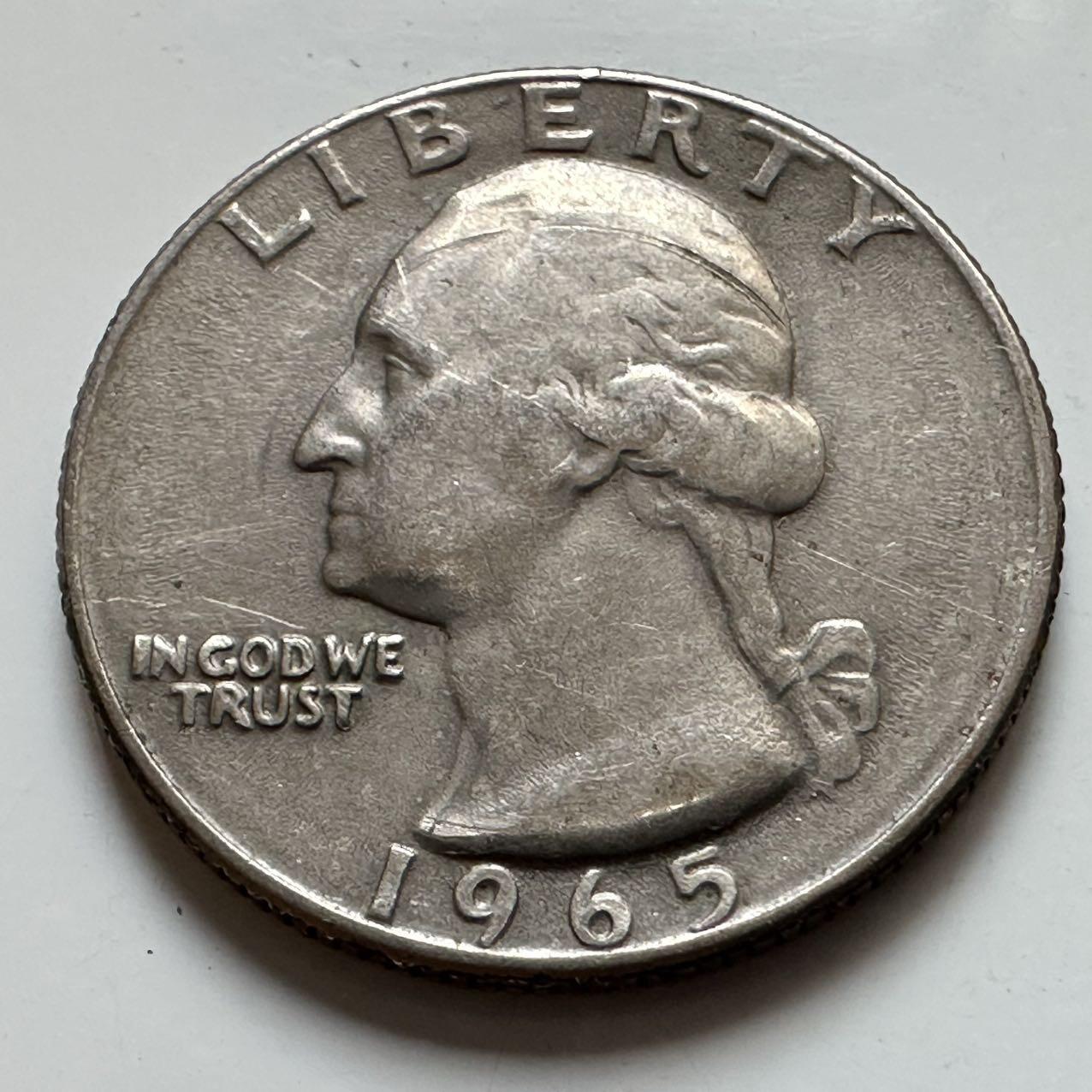 🌹外币初藏🌹🐯2025年第129场  每周二四六晚8️⃣点 接代拍 美国1965年25分