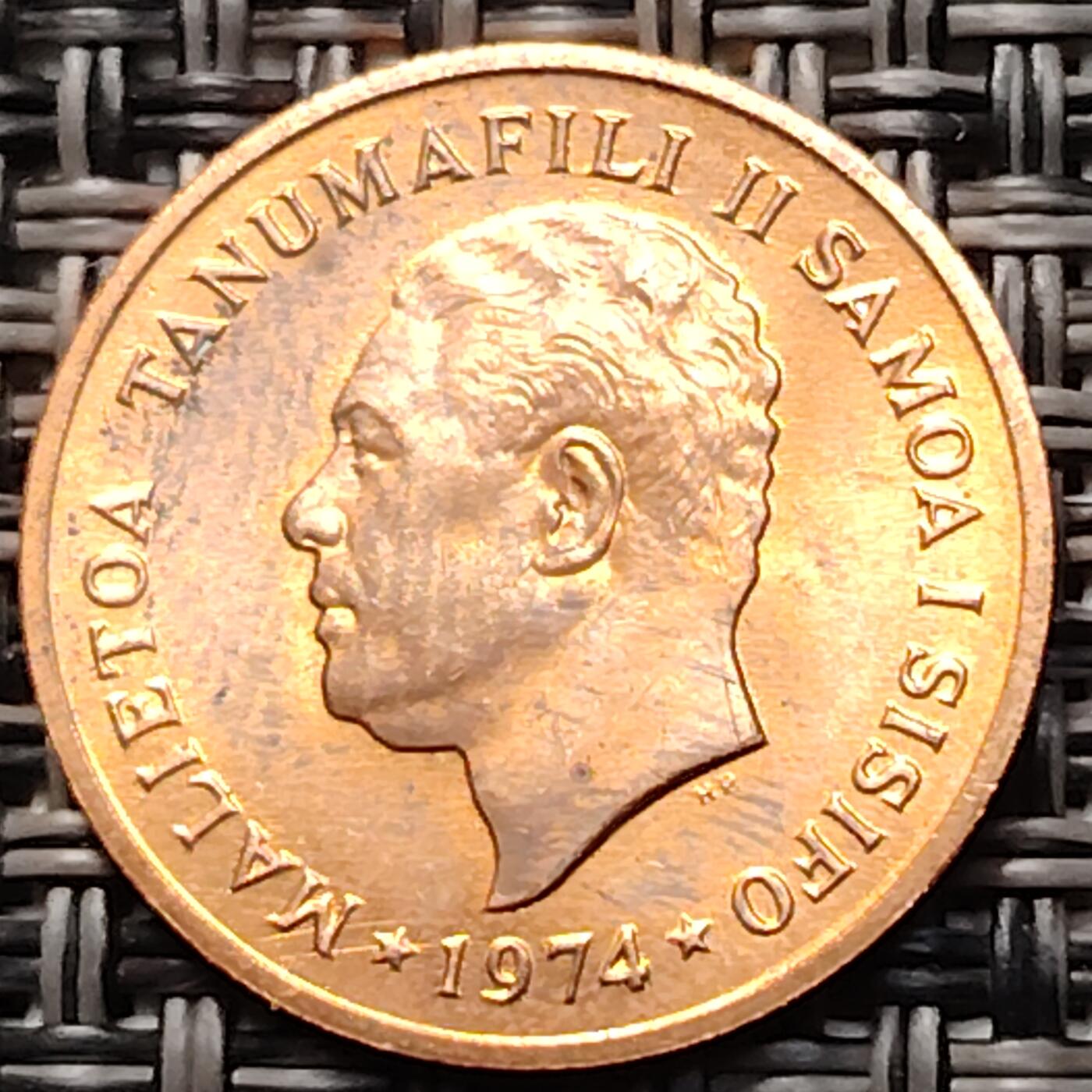 布加迪🐬～世界钱币(上海)🌾第 260 期 /  各国套币和散币 西萨摩亚群岛 1974年 1分