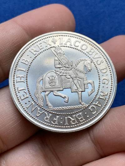 《竞宝斋》第439场 周日，周一，周二 3场连拍 （全场包邮） - 仿英国詹姆斯六世30先令纪念章 24.7克 38mm