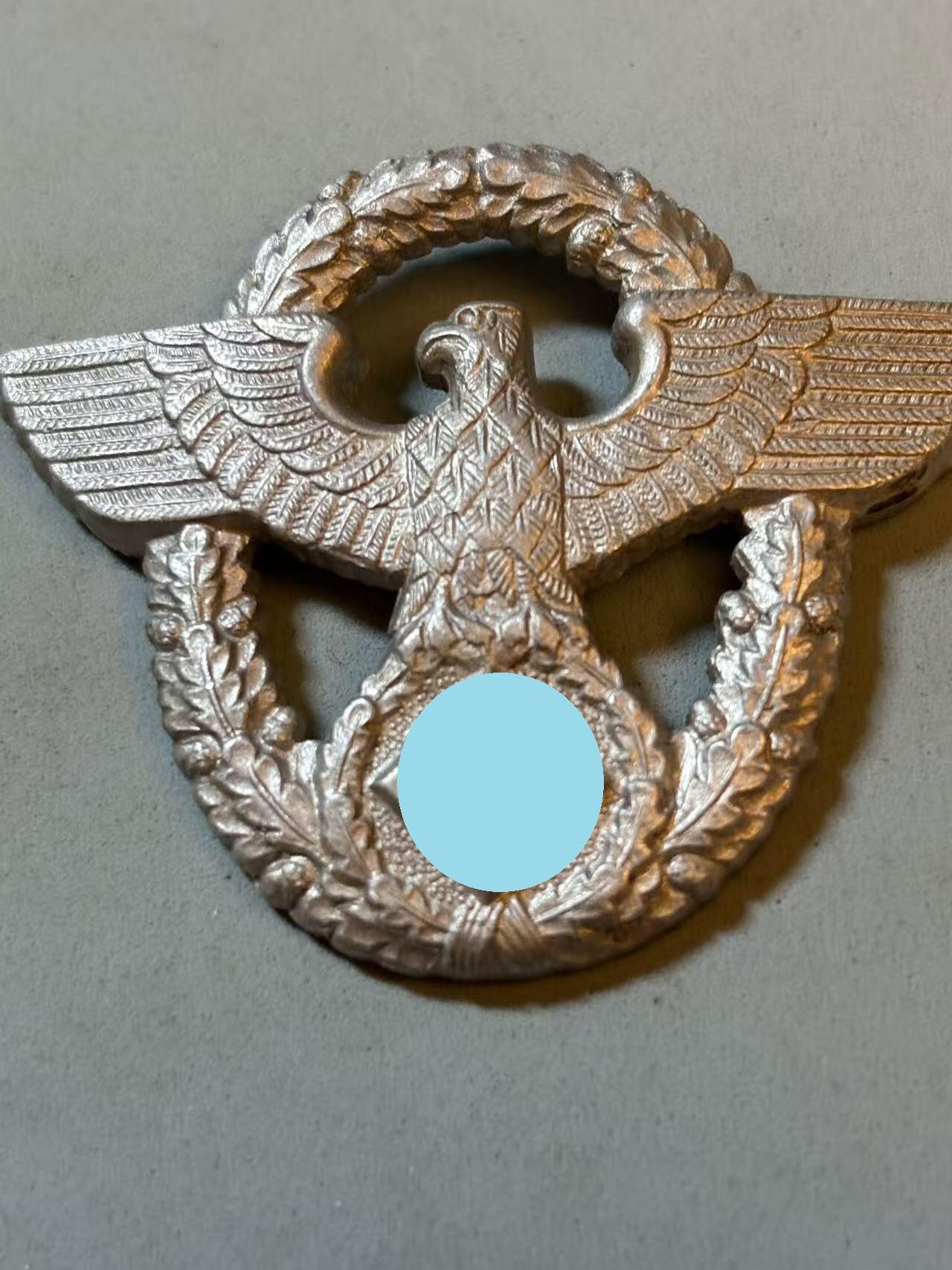 盛世勋华——号角文化勋章邮票专场拍卖第288期 德国（1939）警察帽徽 带厂标