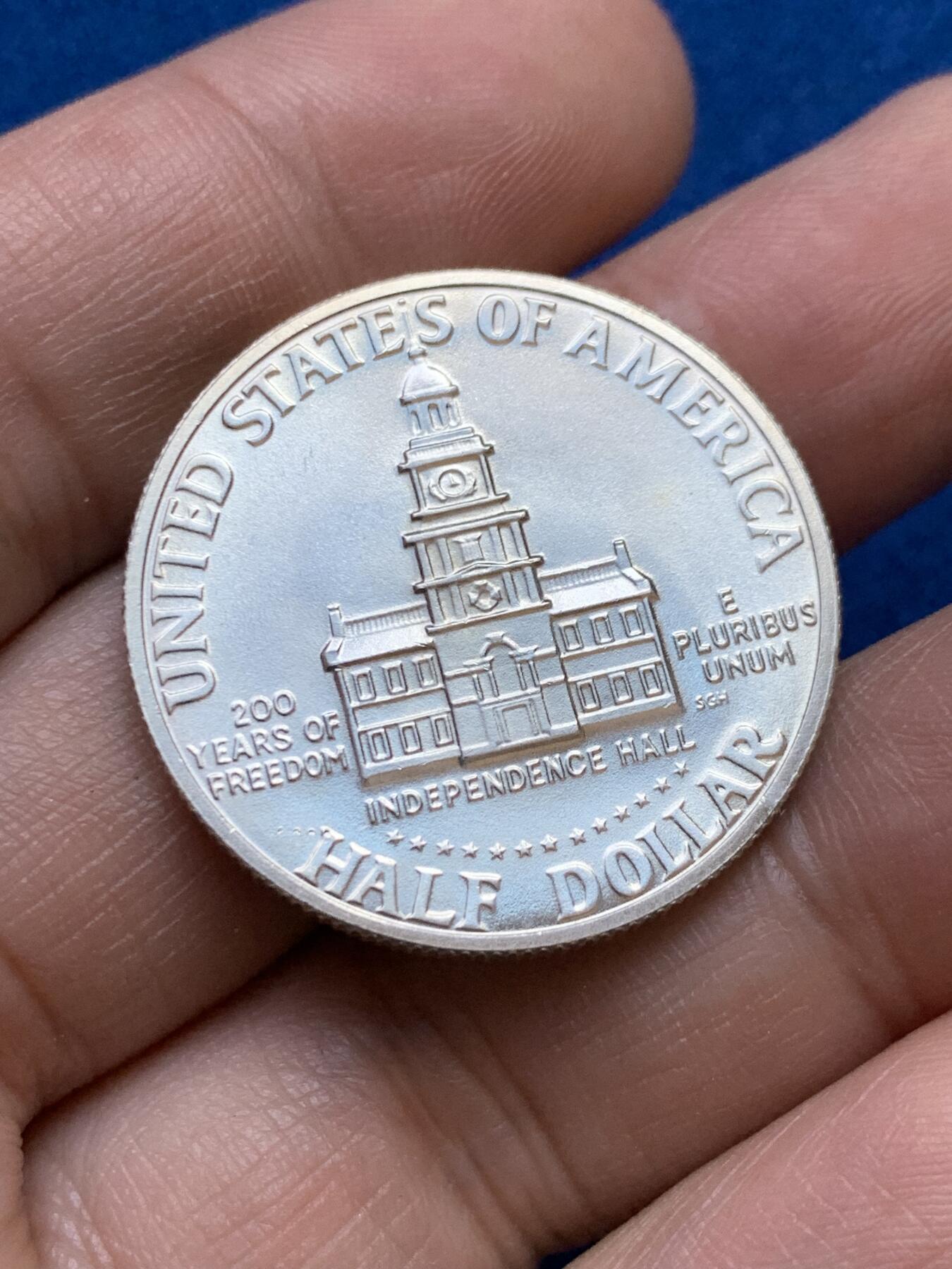 《竞宝斋》第439场 周日，周一，周二 3场连拍 （全场包邮） 美国1976年建国两百周年肯尼迪半美元银币