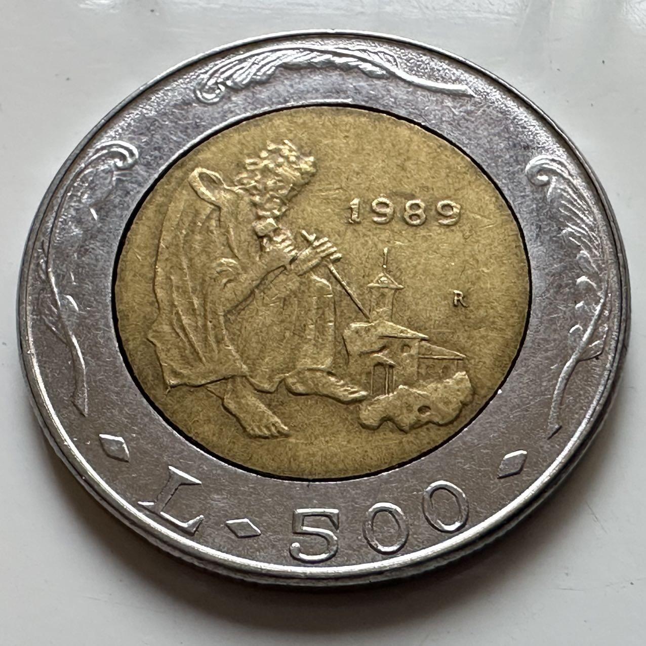 🌹外币初藏🌹🐯2025年第129场  每周二四六晚8️⃣点 接代拍 圣马力诺1989年500里拉