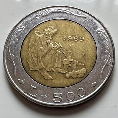 🌹外币初藏🌹🐯2025年第129场  每周二四六晚8️⃣点 接代拍 - 圣马力诺1989年500里拉