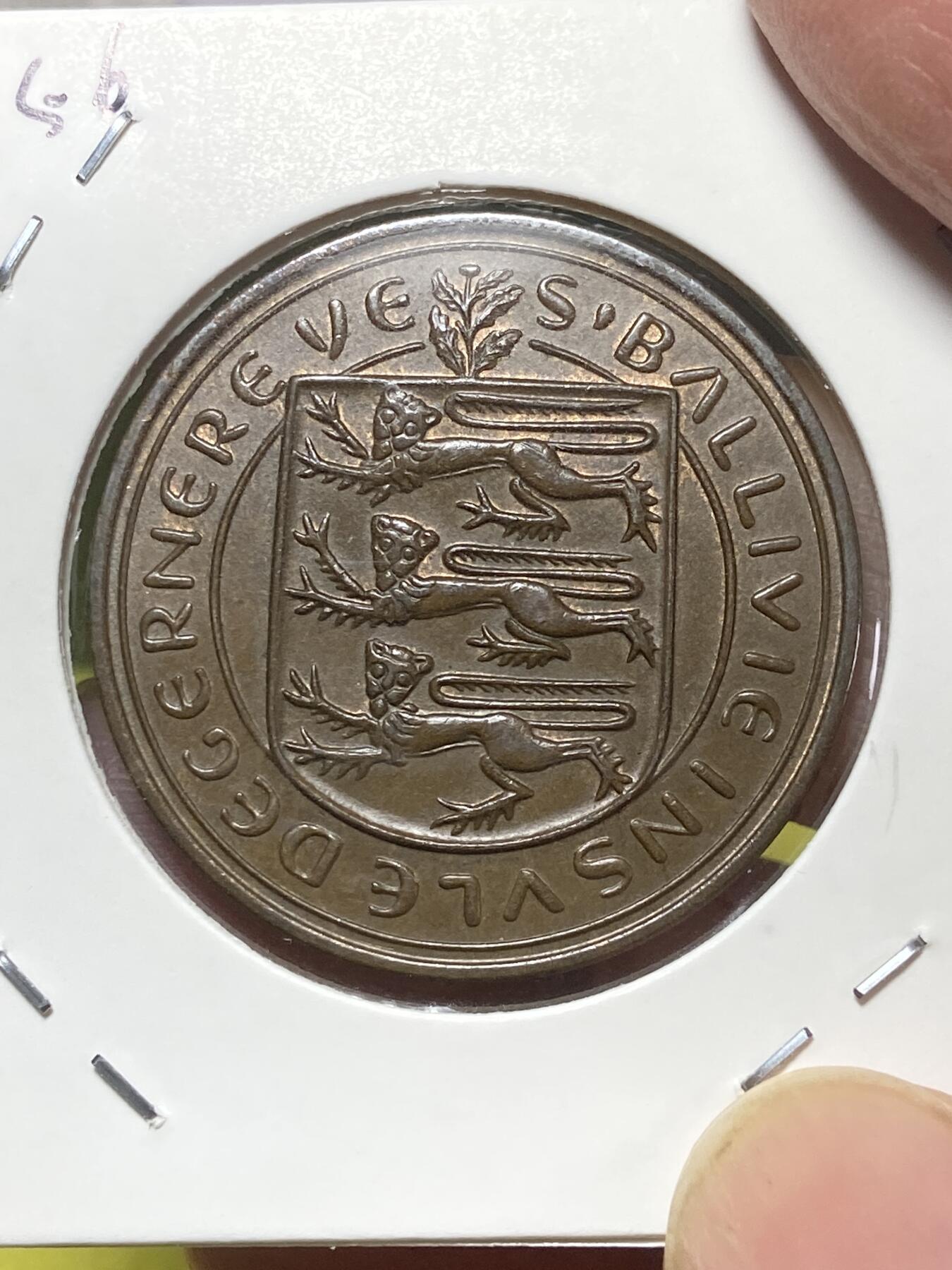 2025年第一百三十场(总第一百五十六场）外国好品纸夹散币场(免佣金) 好品–英属根西岛🇬🇬1956年8道布(伊丽莎白二世时期，最后一版8道布，首发年)