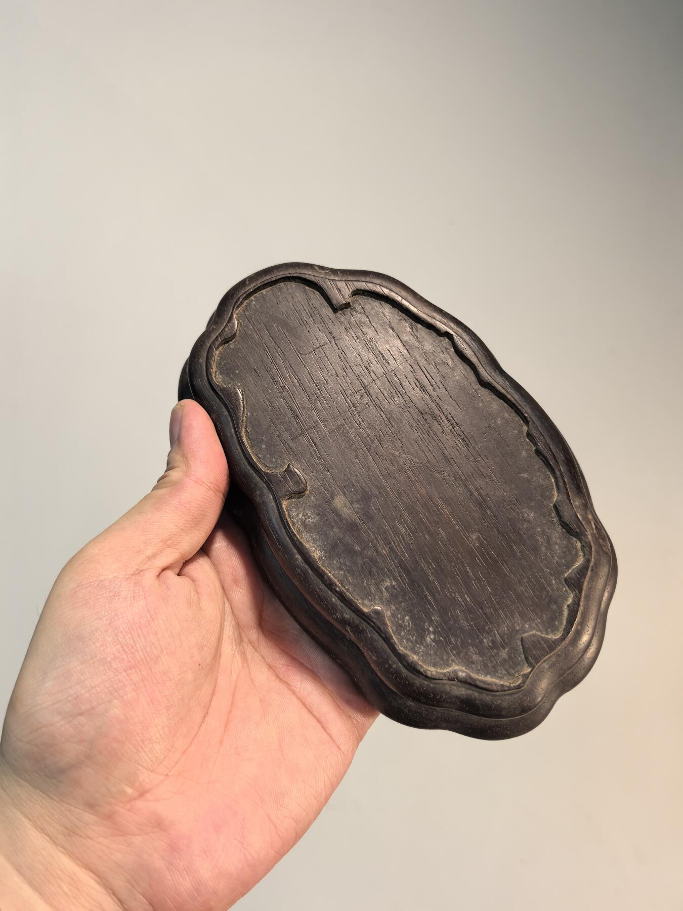 兰馨堂古玩杂项专场 老竹雕名家制钟馗醉酒小鬼抬轿摆件老红木座 