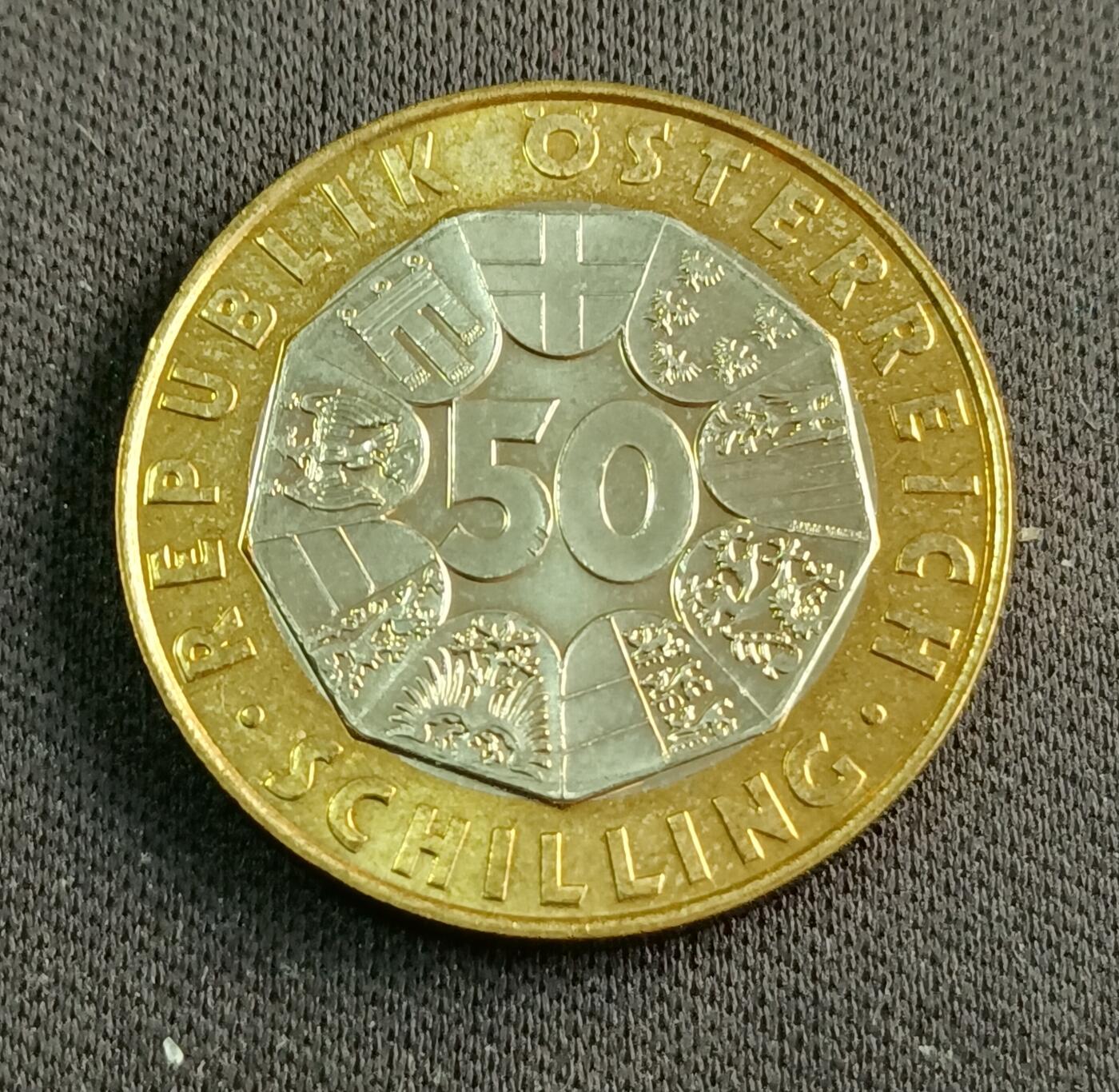 【游宝拍卖】乙巳蛇年88期 佣金1+6% 奥地利-50先令 1998年 科学家康拉德·洛伦兹(Konrad Lorenz)纪念币