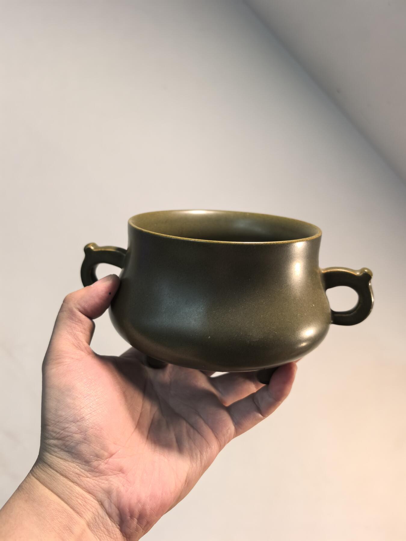 兰馨堂瓷器专场 茶叶末釉三足香炉