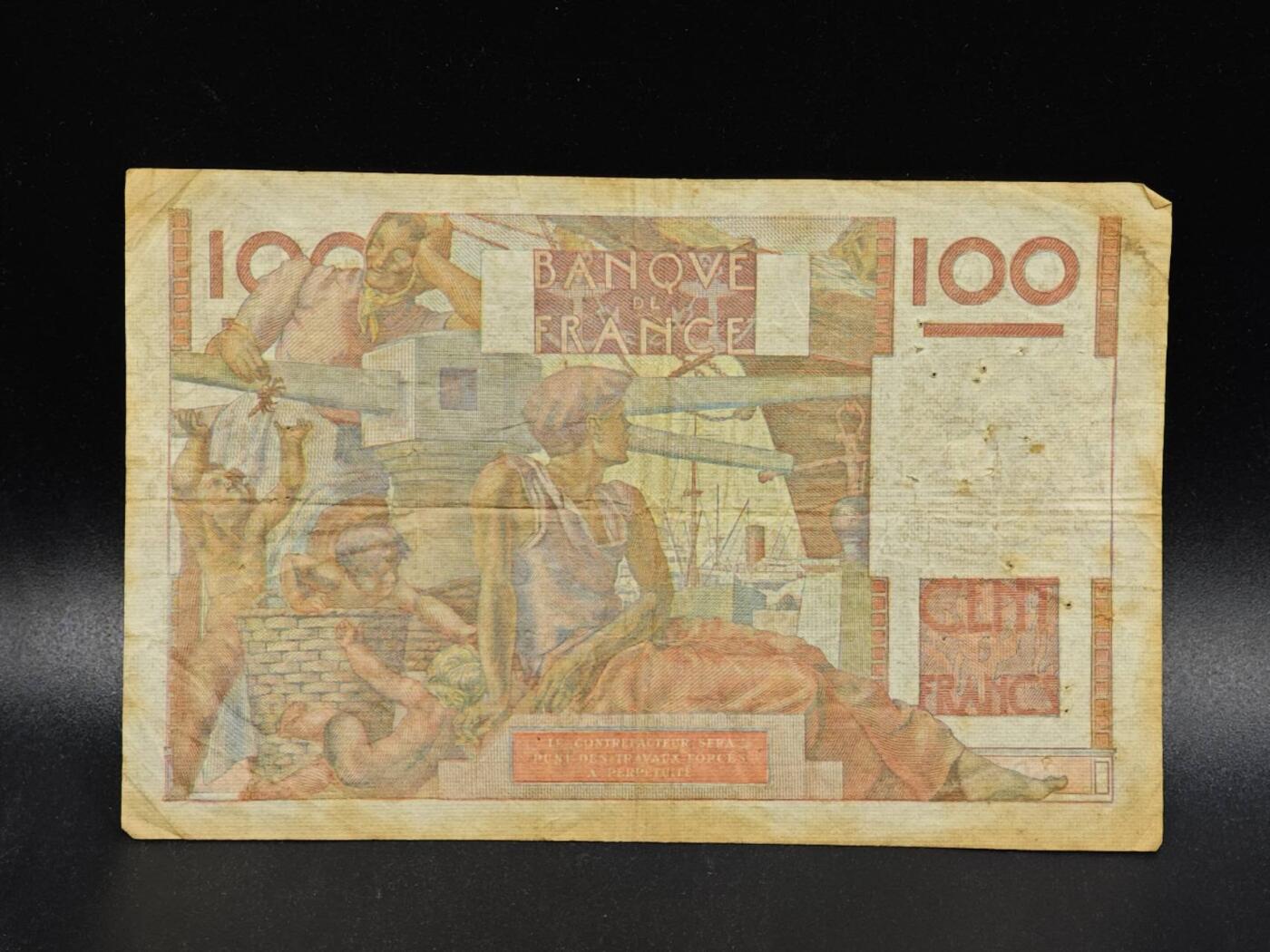 【淘币小摊】限时拍第八百拍  纸币场  满百包邮可预留两周  周一统一发货  法国1952年100法郎