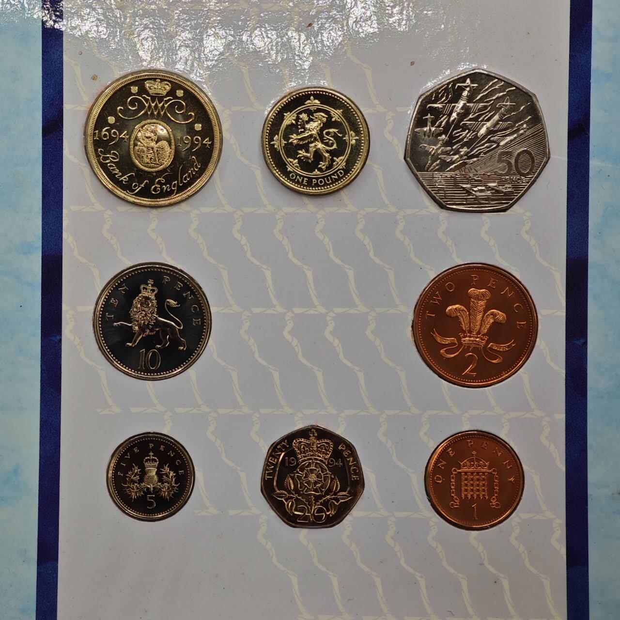 【淘币小摊】实时拍第七百九十九拍   银币套币场   满百包邮可预留二周 每周一统一发货   英国1994年套币