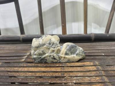 兰馨堂瓷器专场 - 寿山石高山水墨摆件