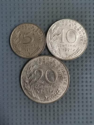 2025年第119场各国散币拍卖（总第119场） - 法国生丁3枚