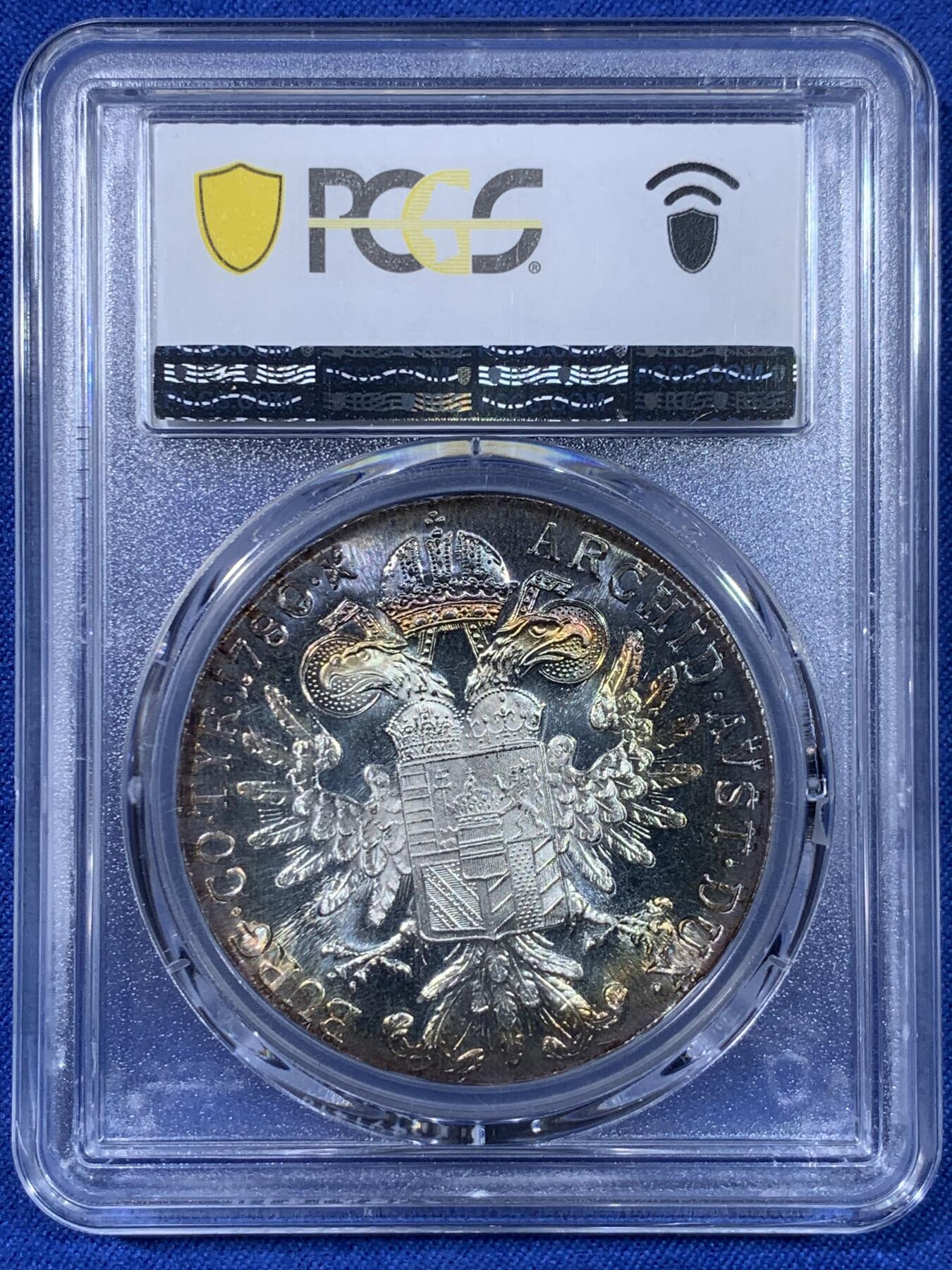 《竞宝斋》第439场 周日，周一，周二 3场连拍 （全场包邮） PCGS PR67CAM 1780年奥匈帝国大奶妈银币 PR精制币 顶级原光五彩 非常漂亮