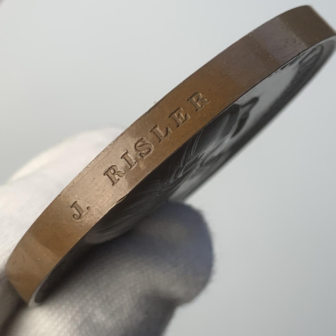 掌中浮雕-藏着的欧洲第042场 1854年德国巴伐利亚慕尼黑商业博览会铜章，56mm