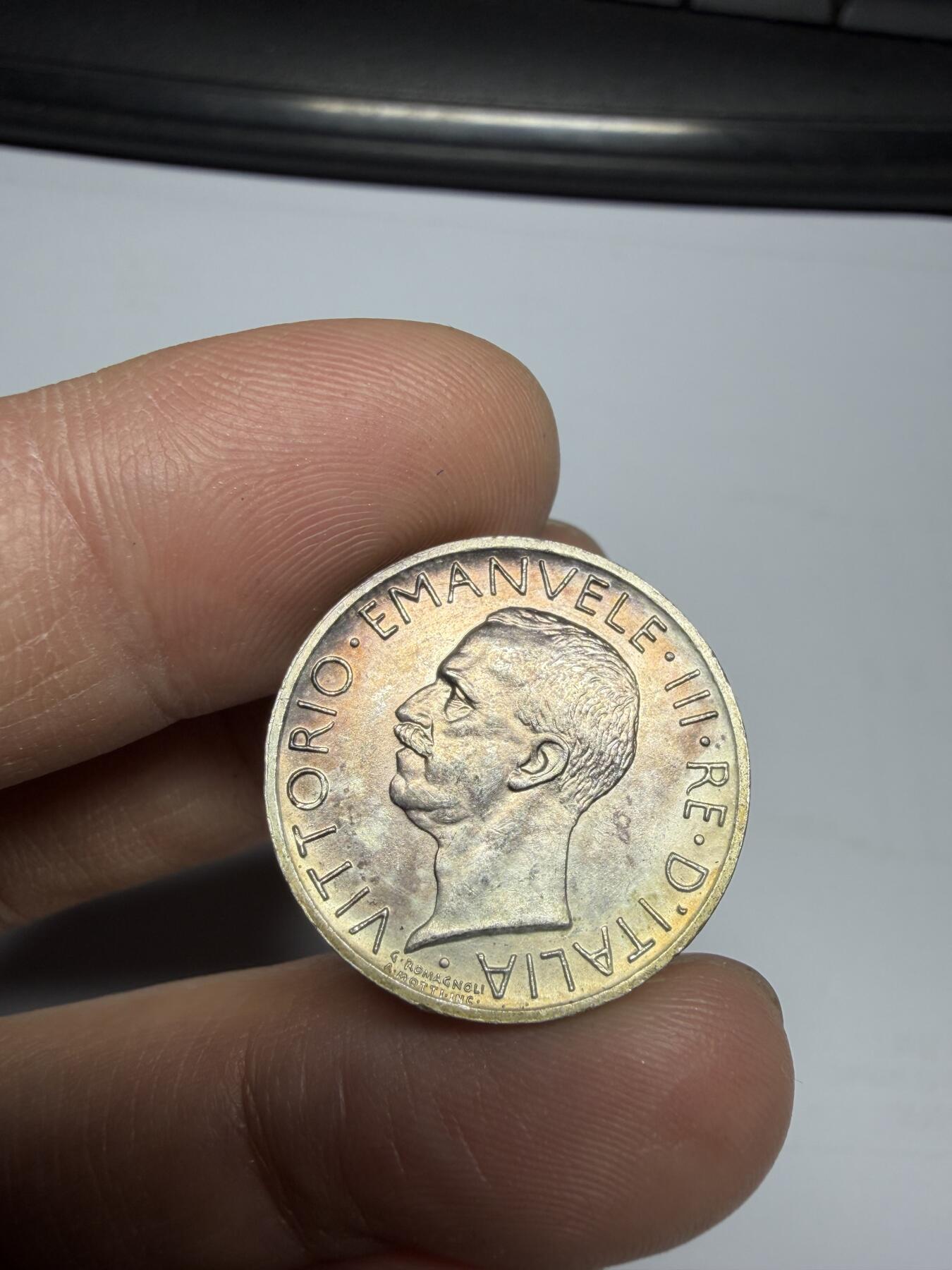 2025年集古藏今外币拍卖第十期-第7场—（总第287拍），可以寄存60天，满160元包邮。 带光1930年意大利5里拉