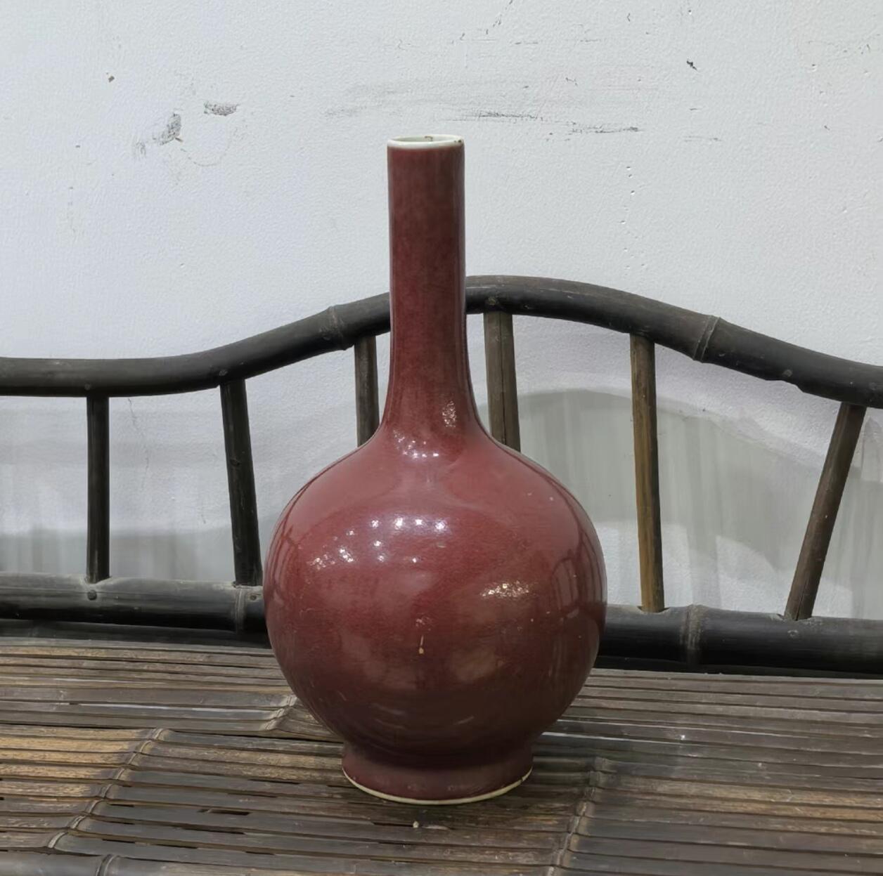 兰馨堂瓷器专场 豇豆红釉瓶