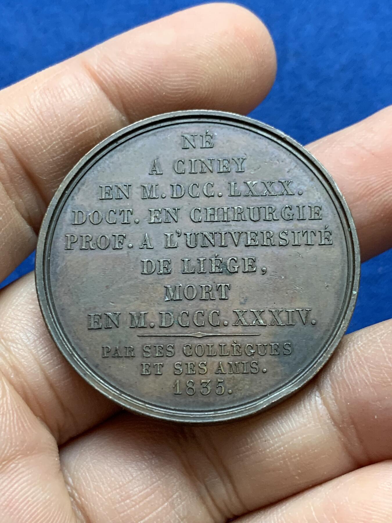 《竞宝斋》第439场 周日，周一，周二 3场连拍 （全场包邮） 医学名人纪念章 29.85克 39.7mm