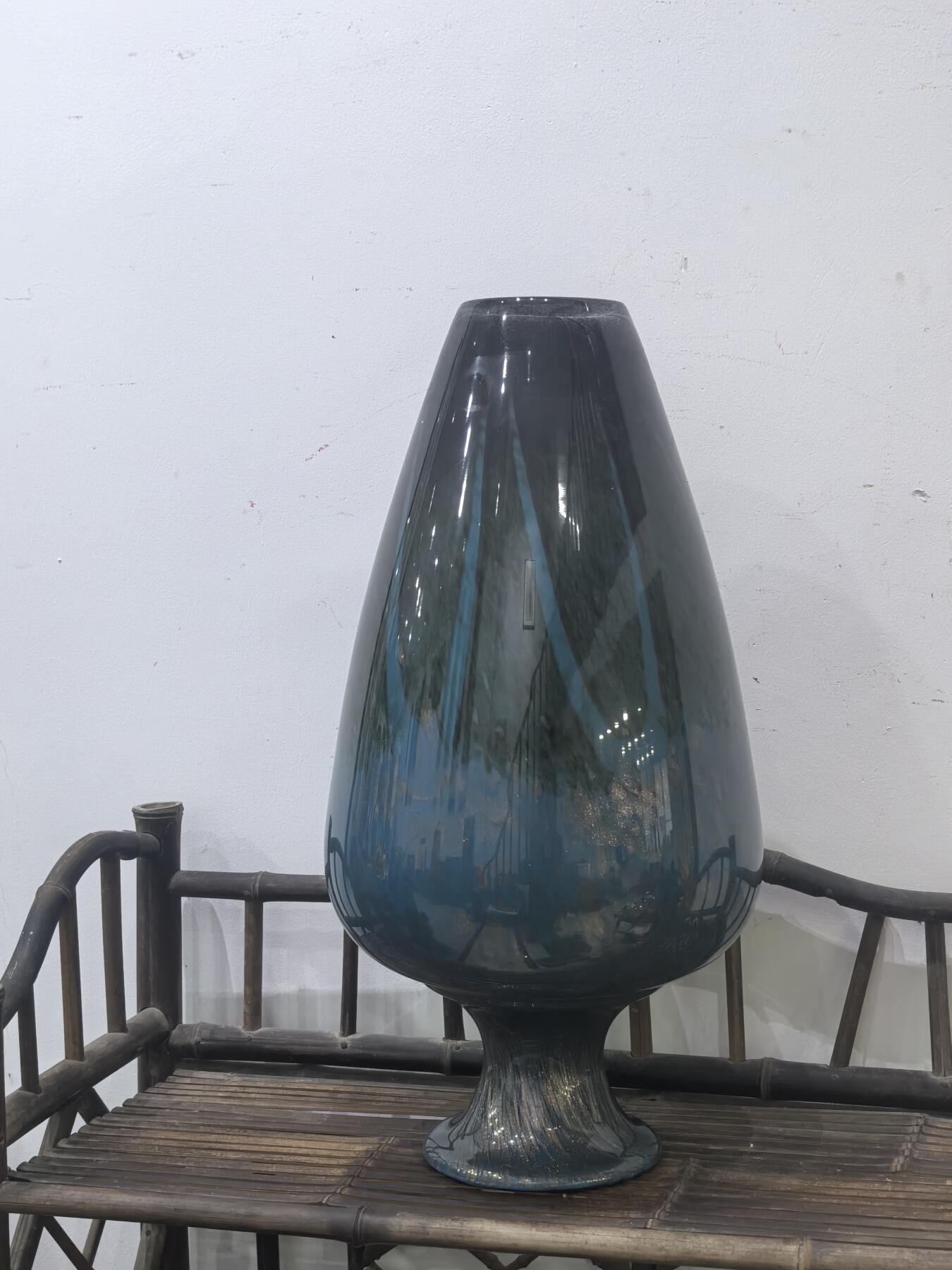 兰馨堂瓷器专场 回流大尺寸琉璃花瓶摆件