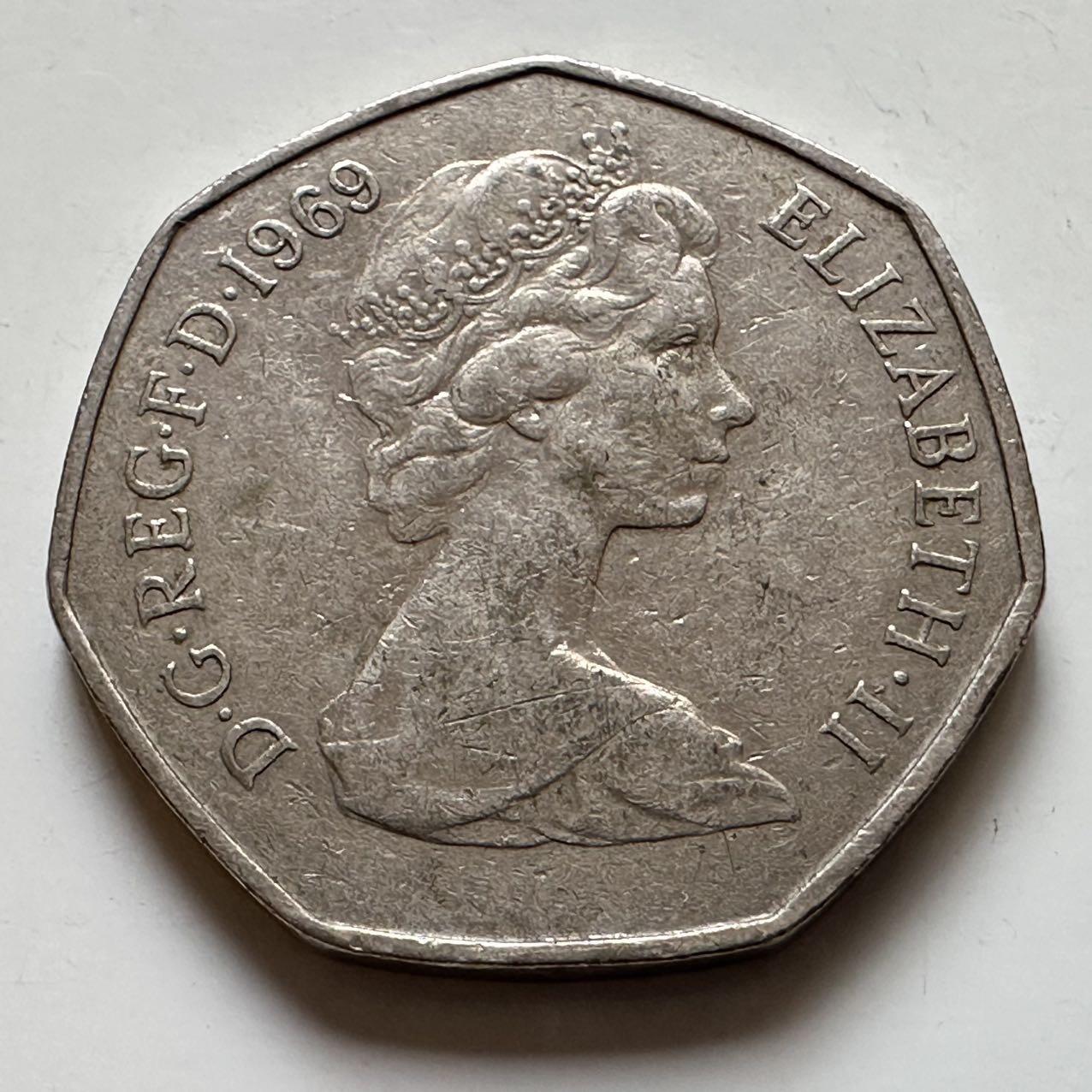 🌹外币初藏🌹🐯2025年第129场  每周二四六晚8️⃣点 接代拍 英国1969年50便士