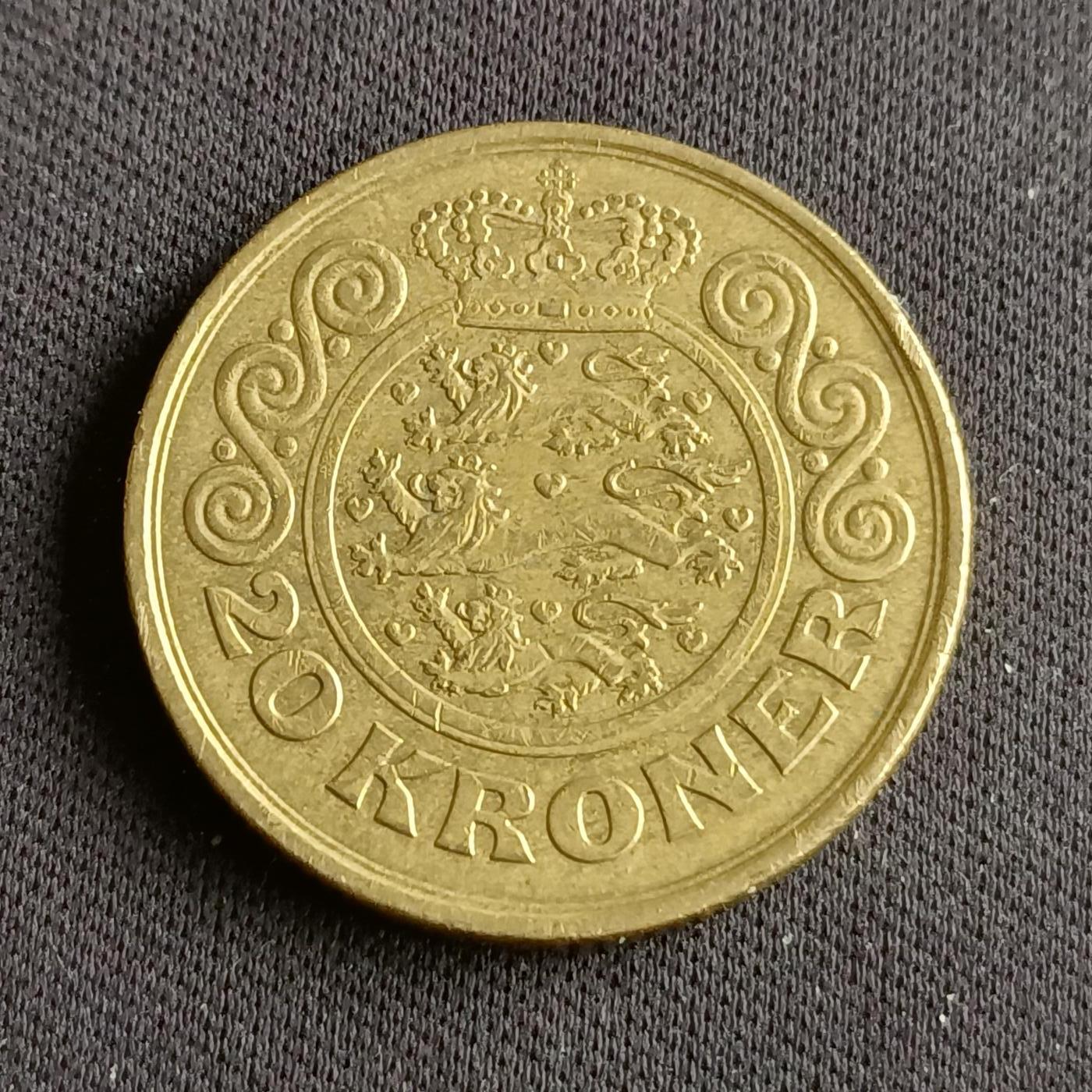 【游宝拍卖】乙巳蛇年88期 佣金1+6% 丹麦-20克朗 1994年