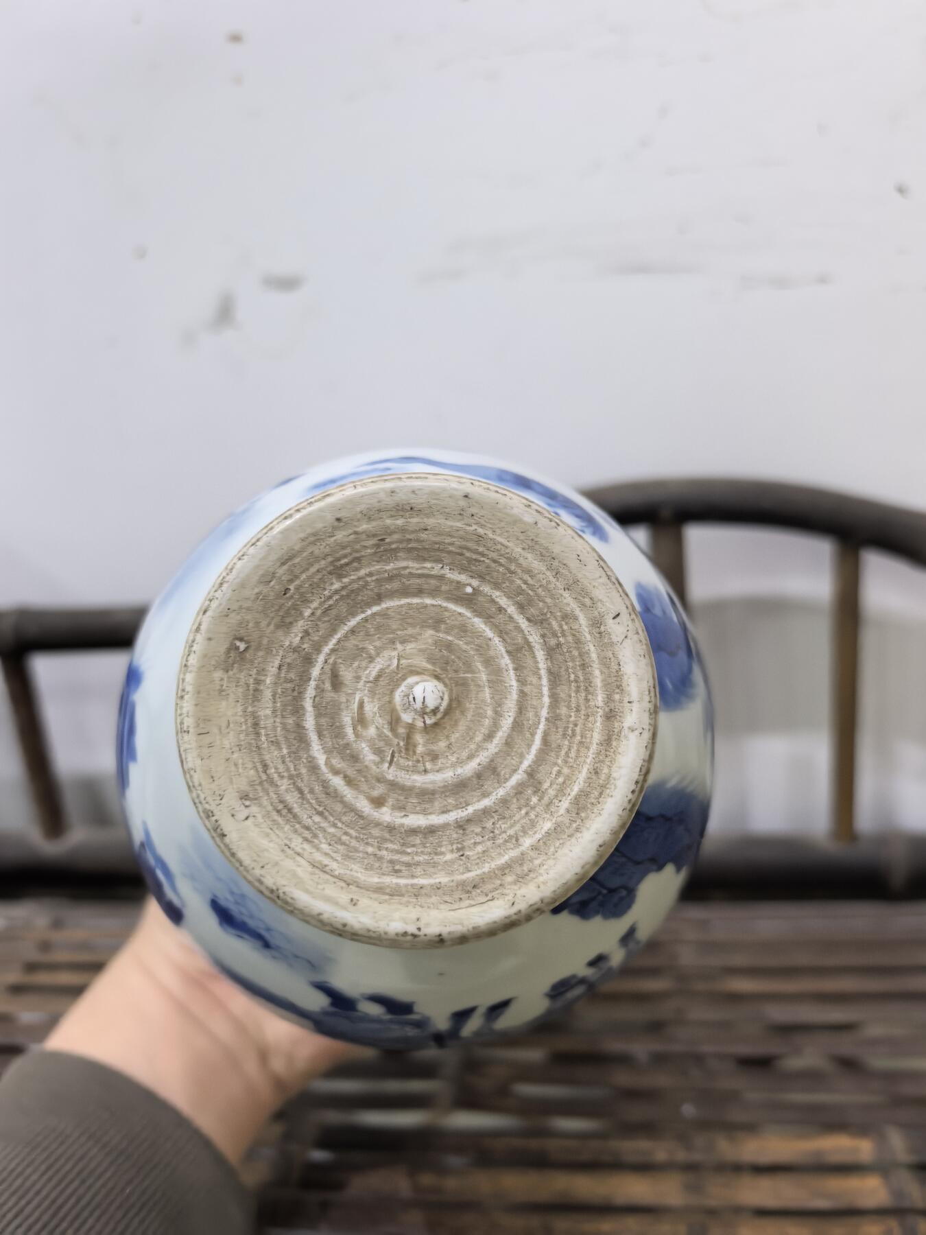 兰馨堂瓷器专场 回流青花人物罐