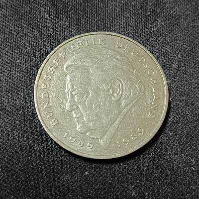 【游宝拍卖】乙巳蛇年88期 佣金1+6% - 德国-2马克 1992年 弗朗茨·约瑟夫·施特劳斯(Franz Josef Strauß)