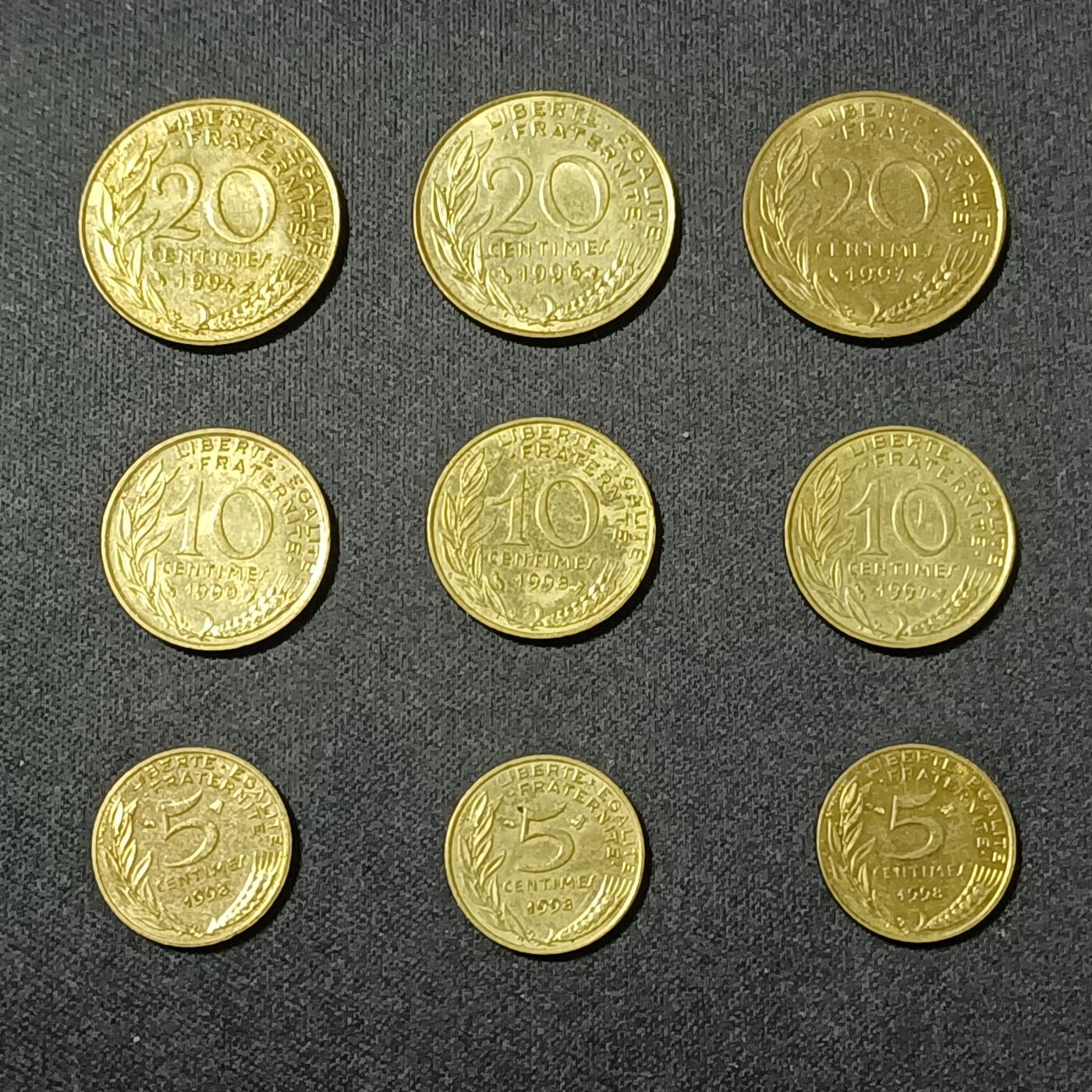 【游宝拍卖】乙巳蛇年88期 佣金1+6% 法国铜币1组 90年代