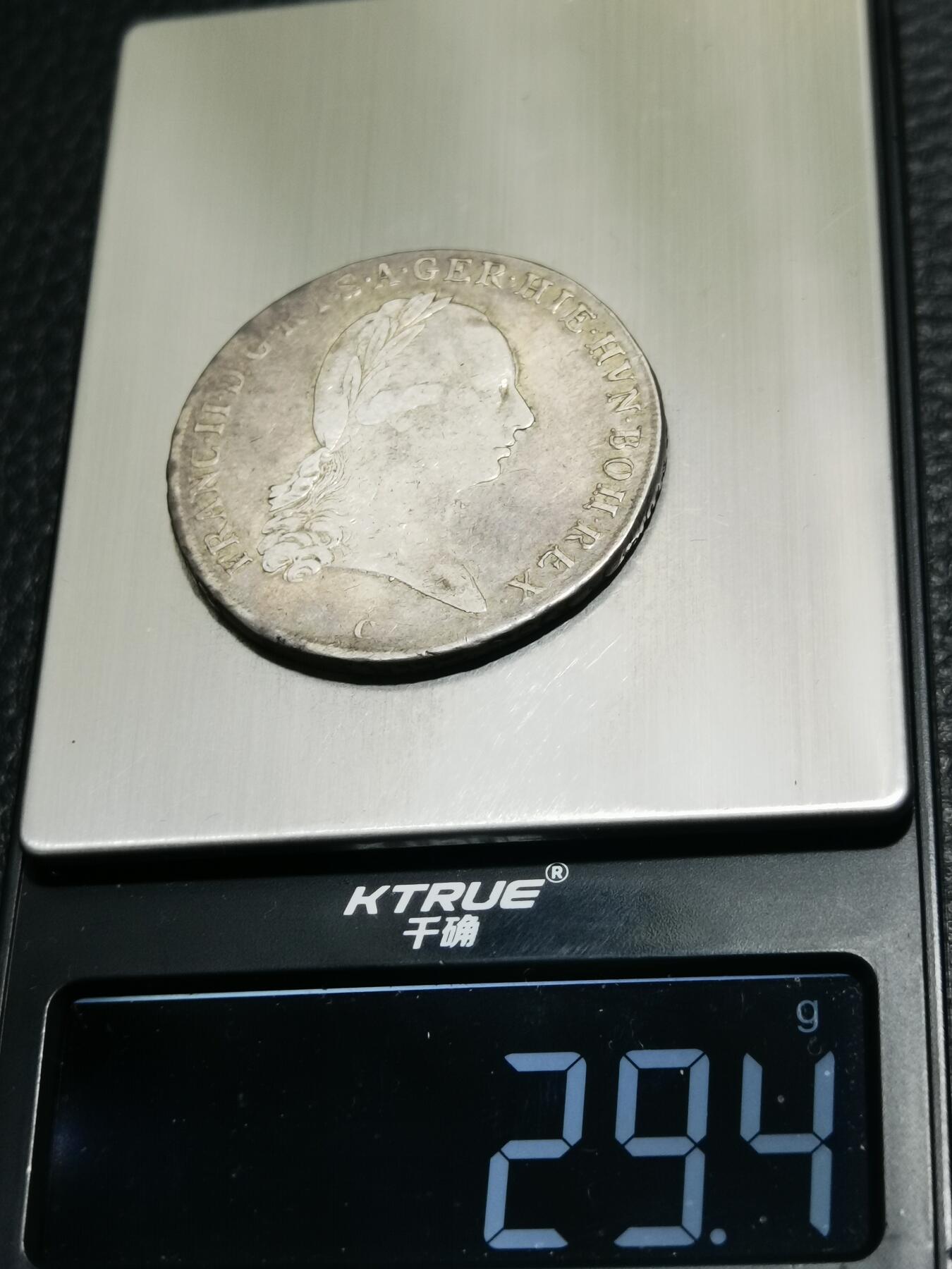 天下钱庄专场欢迎参拍 奥属尼德兰1796年弗郎茨二世1泰勒大银币