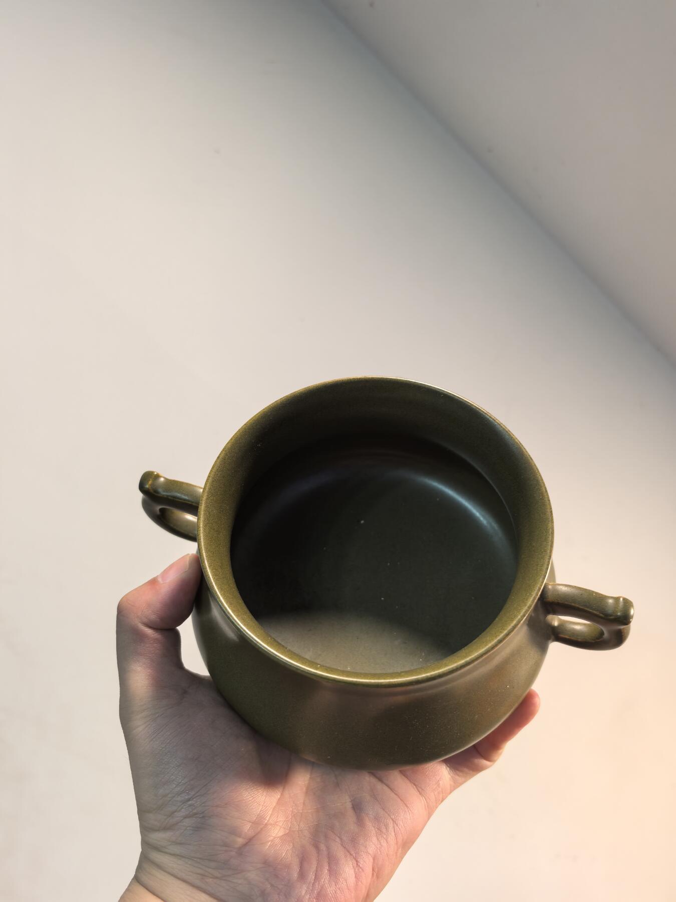 兰馨堂瓷器专场 茶叶末釉三足香炉