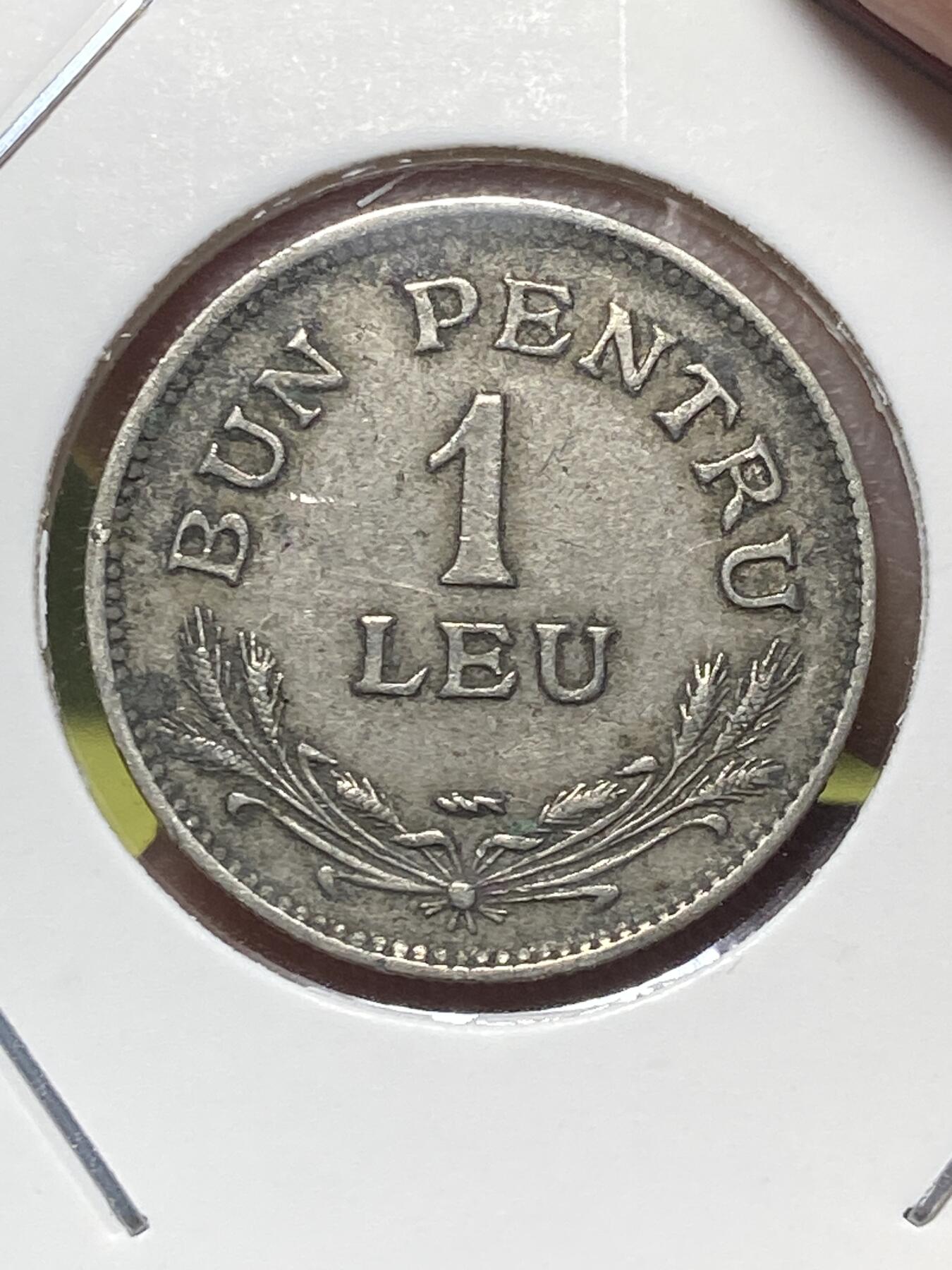 2025年第一百三十场(总第一百五十六场）外国好品纸夹散币场(免佣金) 罗马尼亚王国1924单年份1列伊(斐迪南一世时期，雷电标P版，法国普瓦西造)