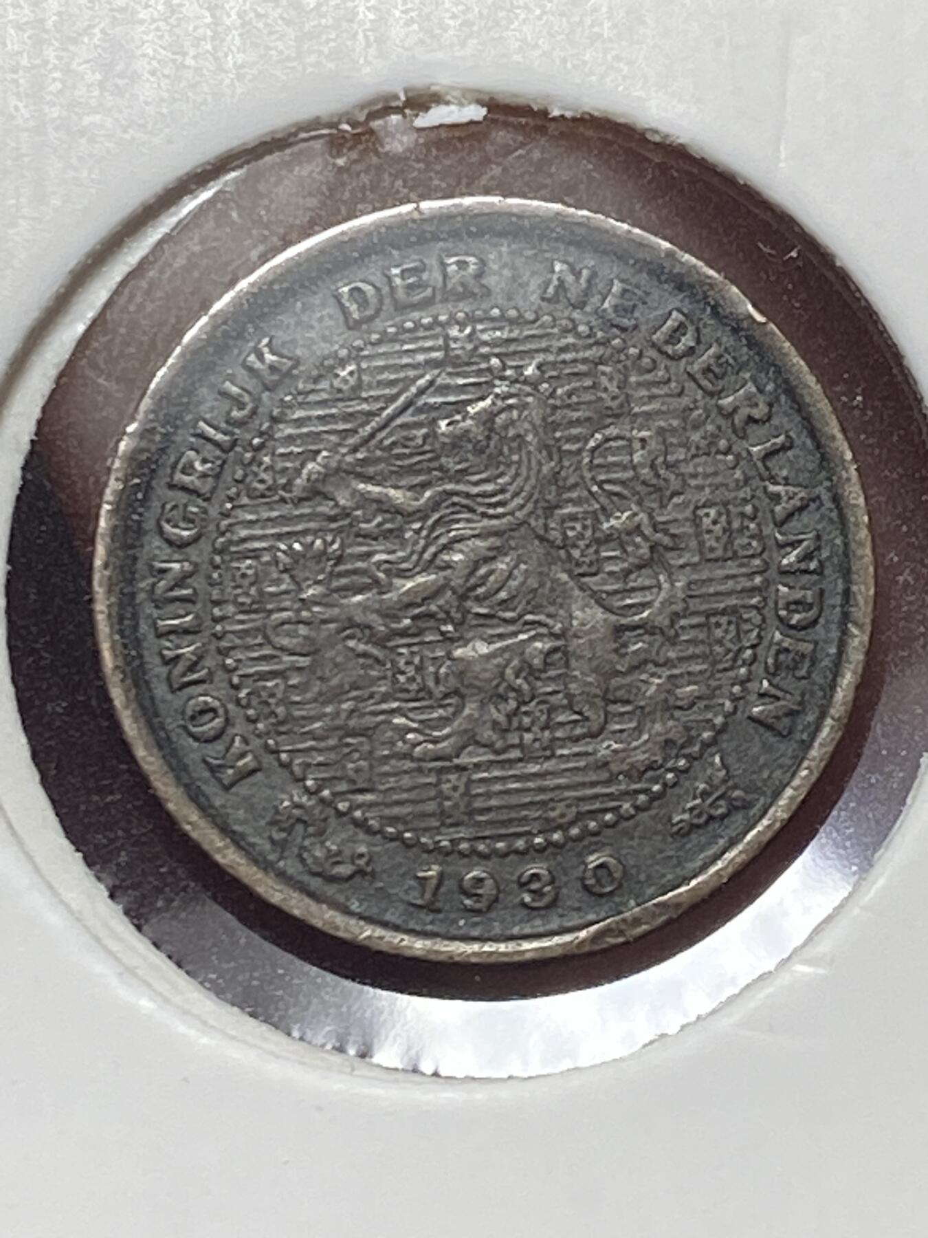 2025年第一百三十场(总第一百五十六场）外国好品纸夹散币场(免佣金) 稀少好品–荷兰🇳🇱1930年1/2分(威廉明娜女王第三版，15面大盾版，Seahorse 海马标)