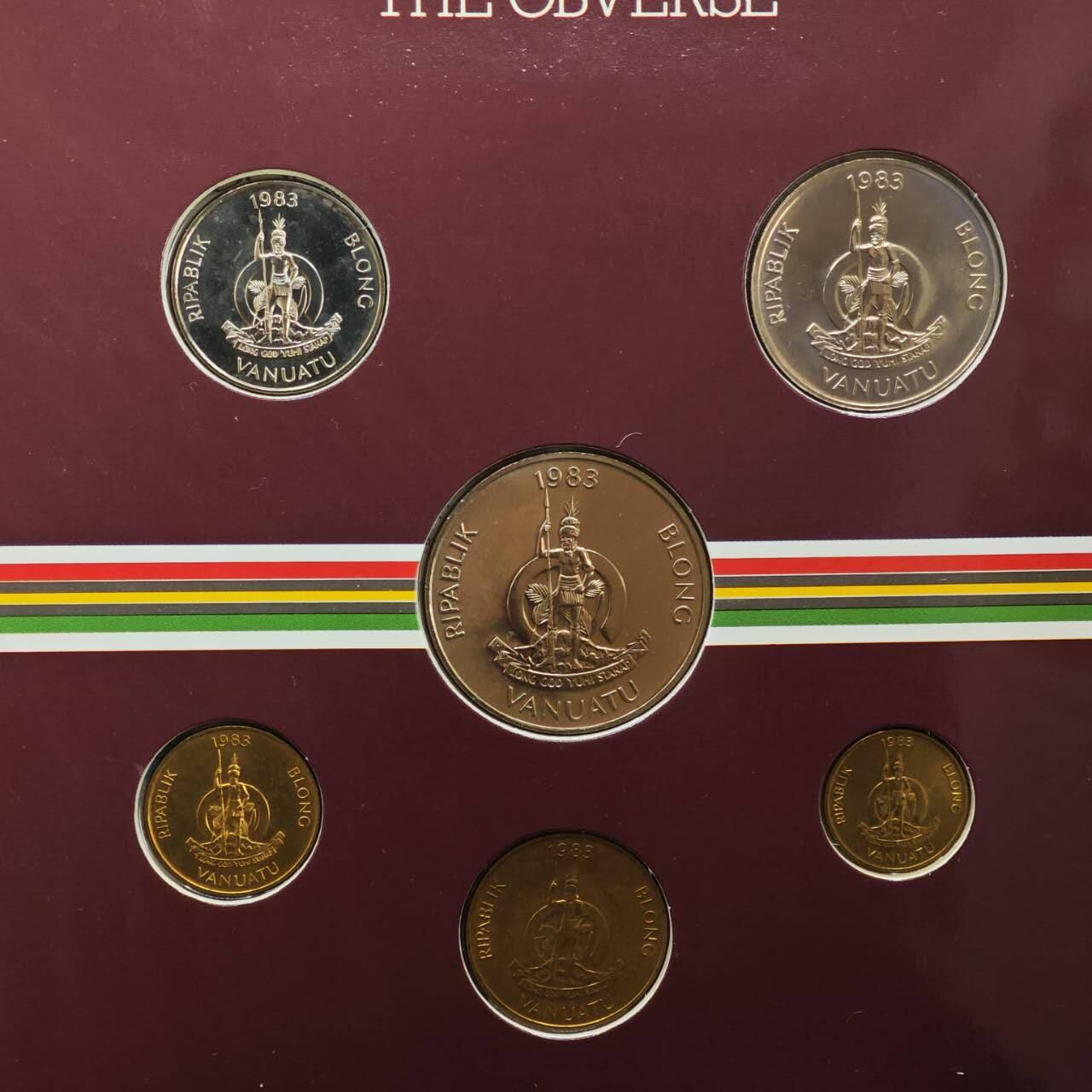 【淘币小摊】实时拍第七百九十九拍   银币套币场   满百包邮可预留二周 每周一统一发货   瓦努阿图1983年套币