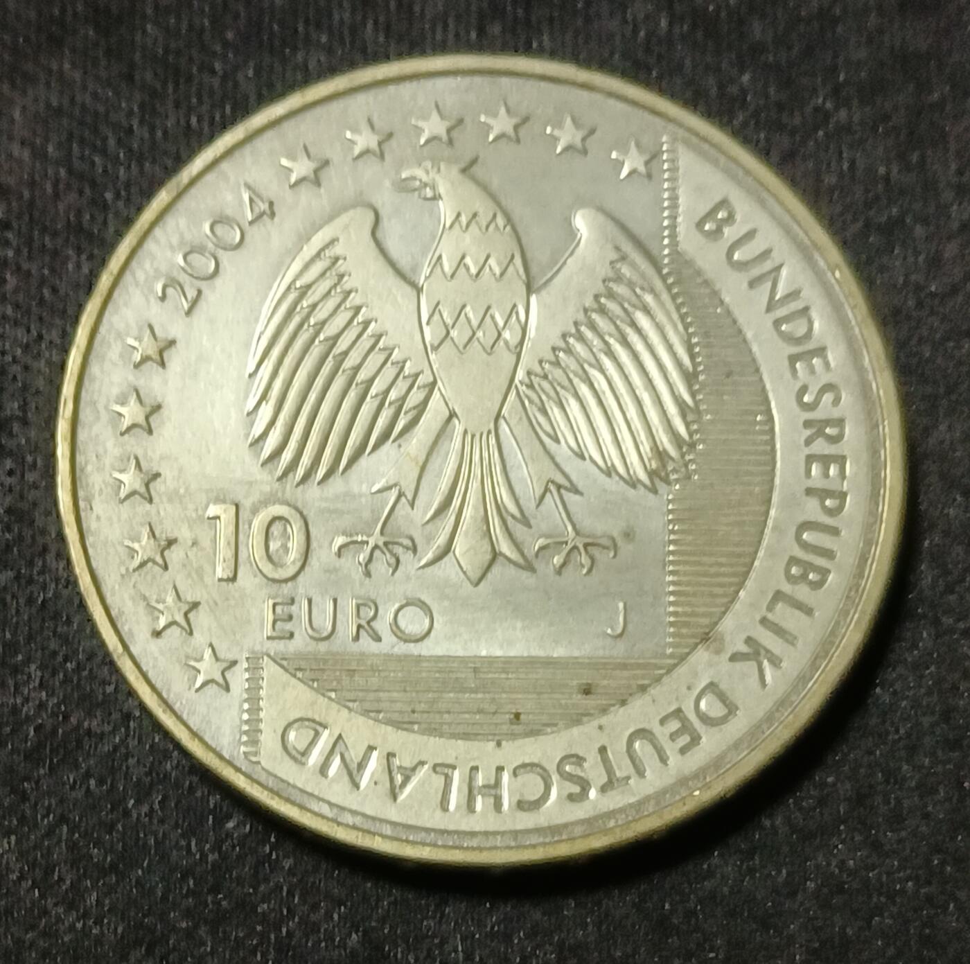 【游宝拍卖】乙巳蛇年88期 佣金1+6% 德国-10欧元银币 2004年 18.0g Ag0.925 瓦登海(Wadden Sea)国家公园纪念币
