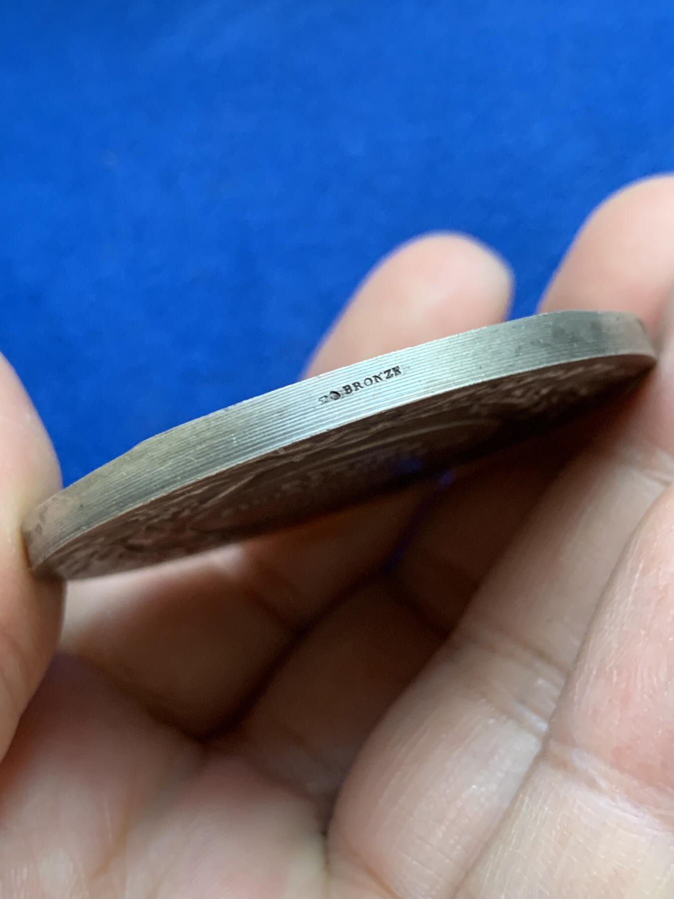 《竞宝斋》第439场 周日，周一，周二 3场连拍 （全场包邮） 法国参议员镀银大铜章 杜布瓦名作 直径49.6mm 重量57.2g