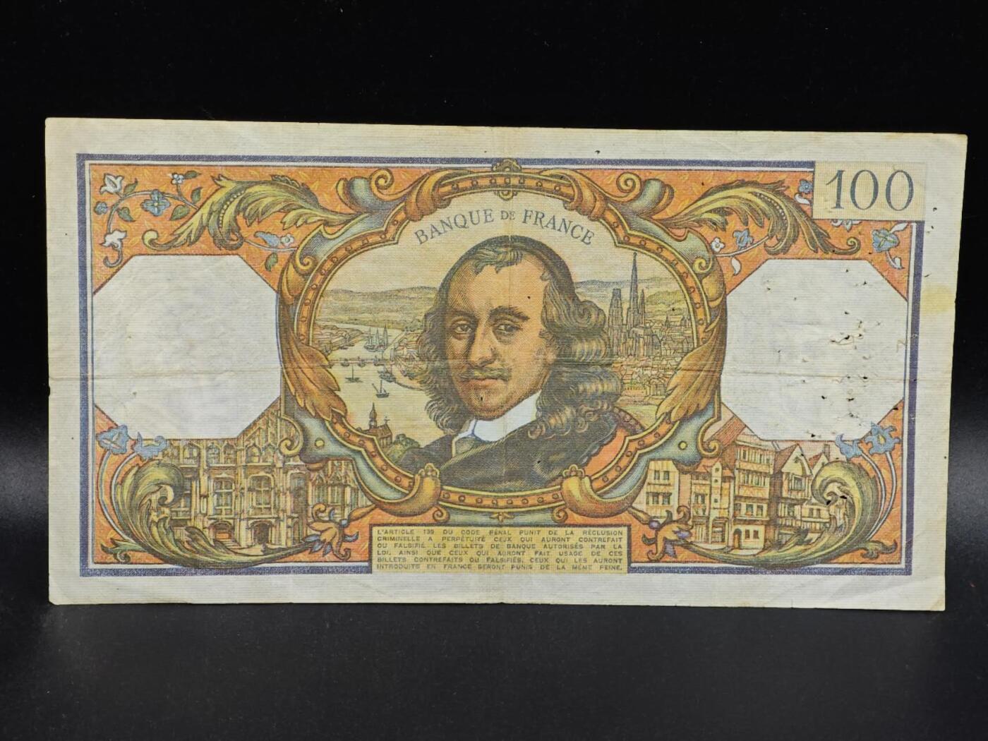 【淘币小摊】限时拍第八百拍  纸币场  满百包邮可预留两周  周一统一发货  法国1969年100法郎