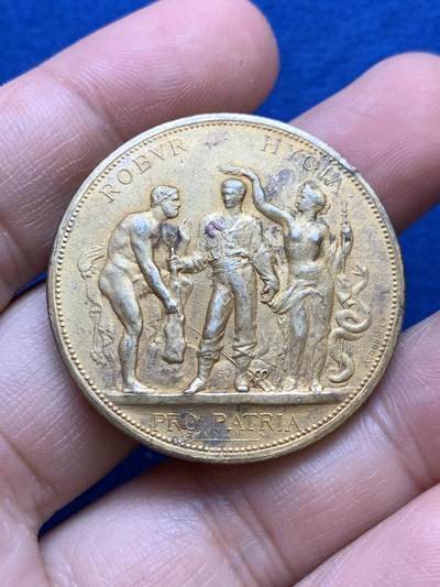 《竞宝斋》第439场 周日，周一，周二 3场连拍 （全场包邮） - 法国卫生部镀金铜章 直径36.5mm 重量30g