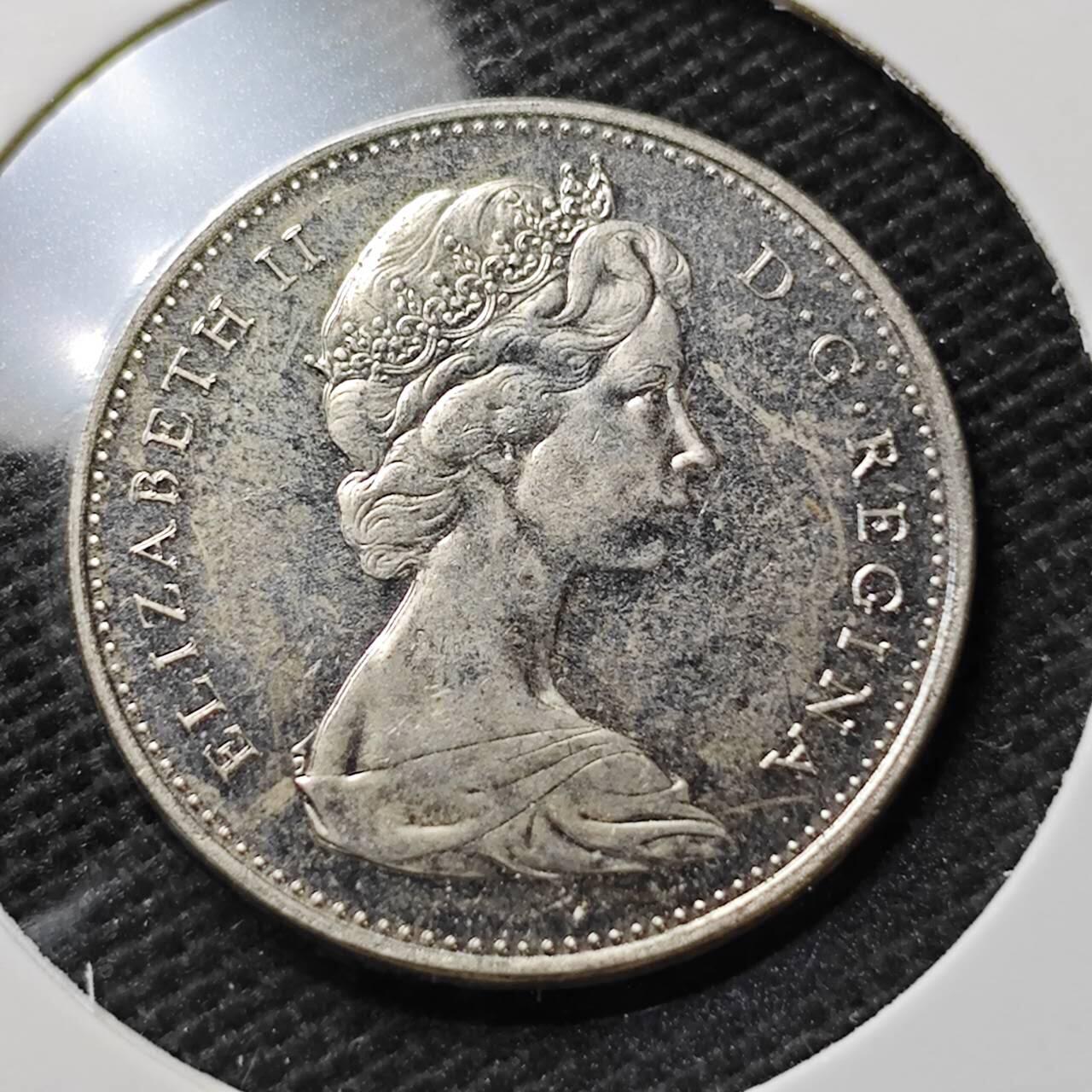 KK钱币收藏小铺  第372场  2月预留时间 周末发货  1967加拿大5分纪念币