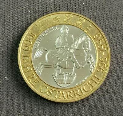 【游宝拍卖】乙巳蛇年88期 佣金1+6% - 奥地利-50先令 1996年 奥地利1000周年纪念币