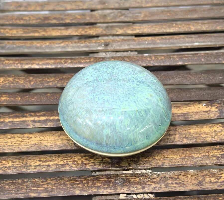 兰馨堂瓷器专场 晚清民国钧窑窑变小印盒