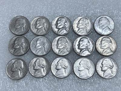 第一海外回流一元起拍收藏 散集专场  第268期 - 美国5美分硬币 15枚 带光好品