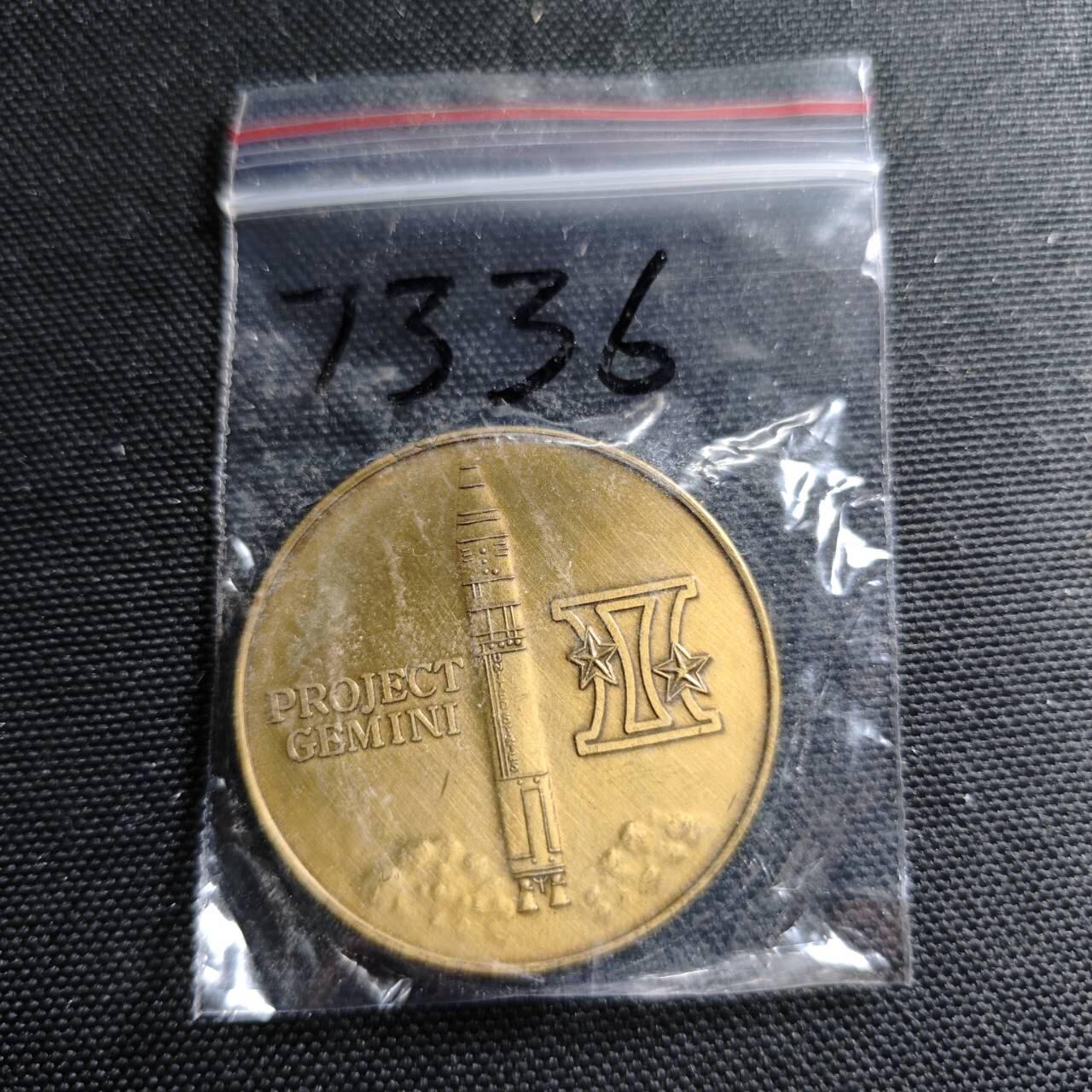 KK钱币收藏小铺  第373场  2月预留时间 周末发货  美国航天纪念纪念铜章 