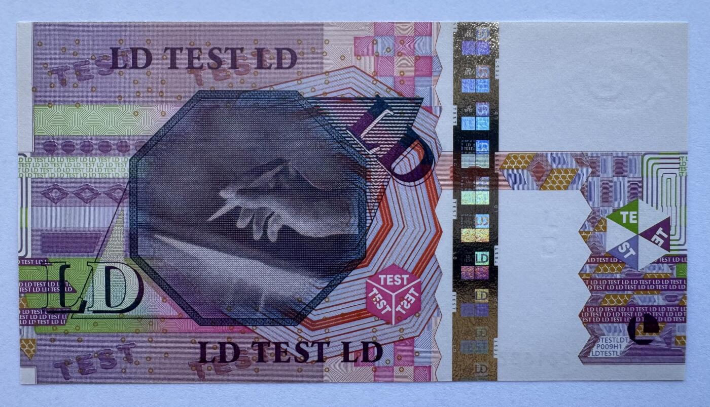 2025第25场（总第225期）：精品测试钞、纪念钞、塑料钞、连体钞综合场 法国FCO 纸质欧元测试钞UNC（全息条纹、眼睛水印）X、L冠号