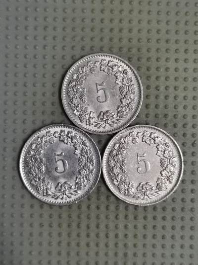 2025年第119场各国散币拍卖（总第119场） - 瑞士5生丁3枚